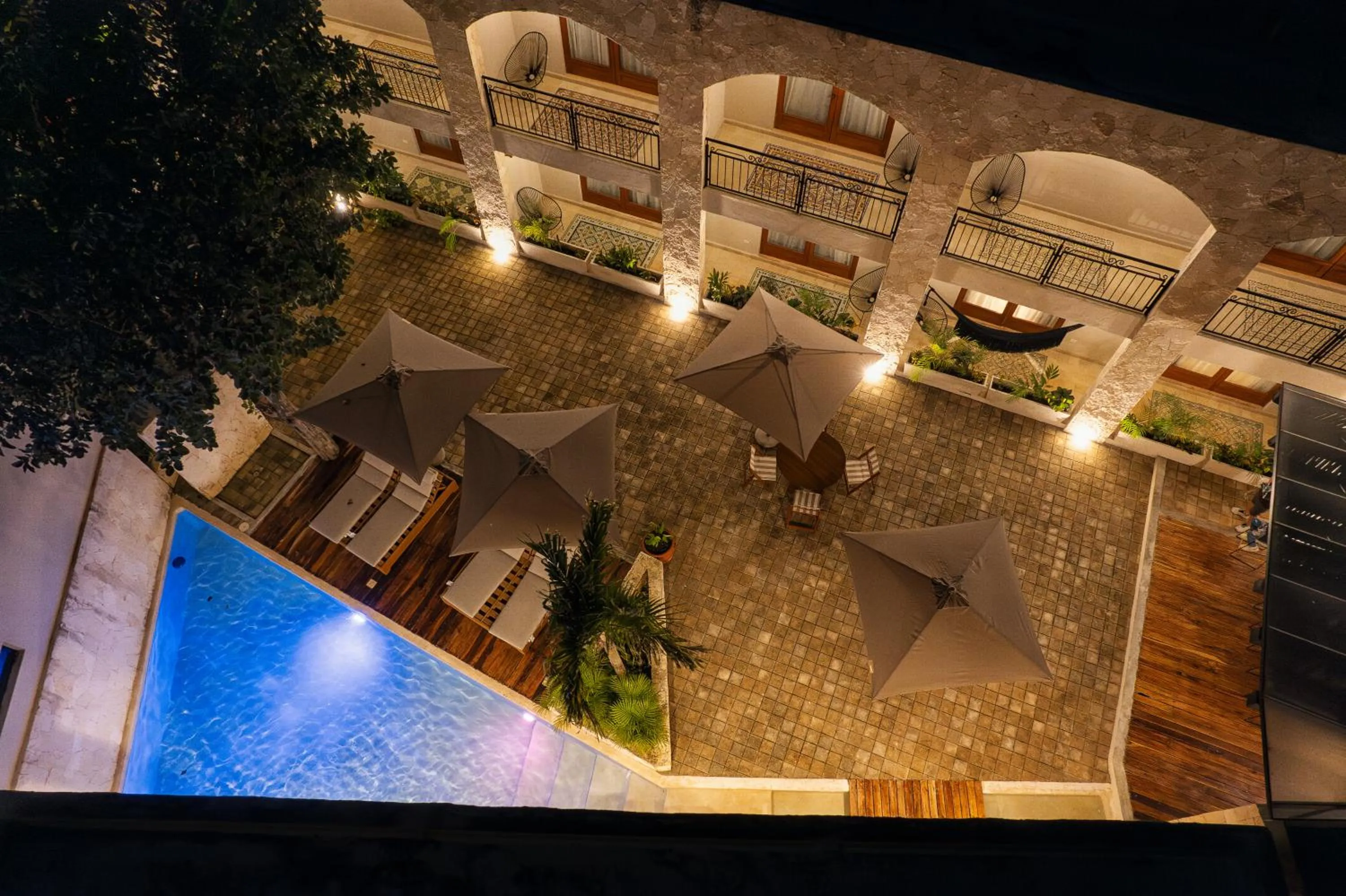 Bird's eye view in Frater Yucatán Hotel