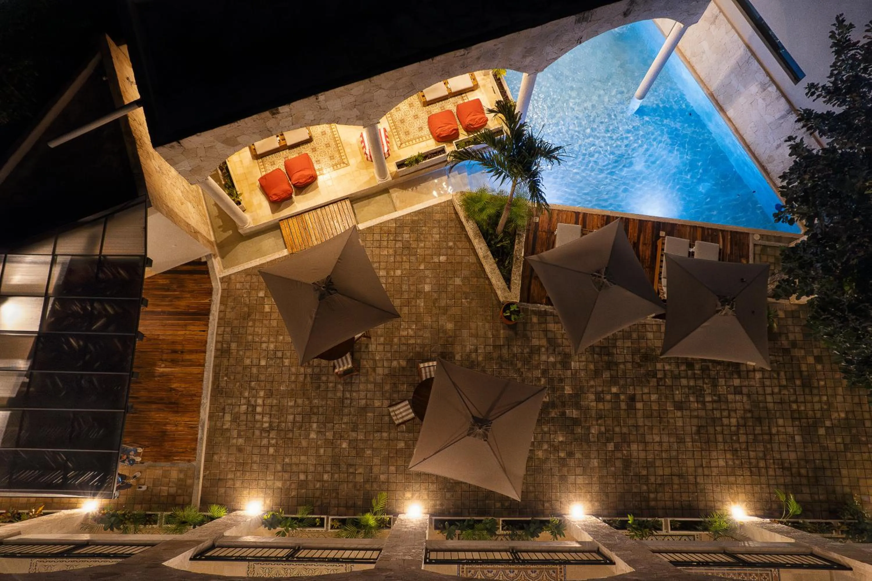 Bird's eye view in Frater Yucatán Hotel