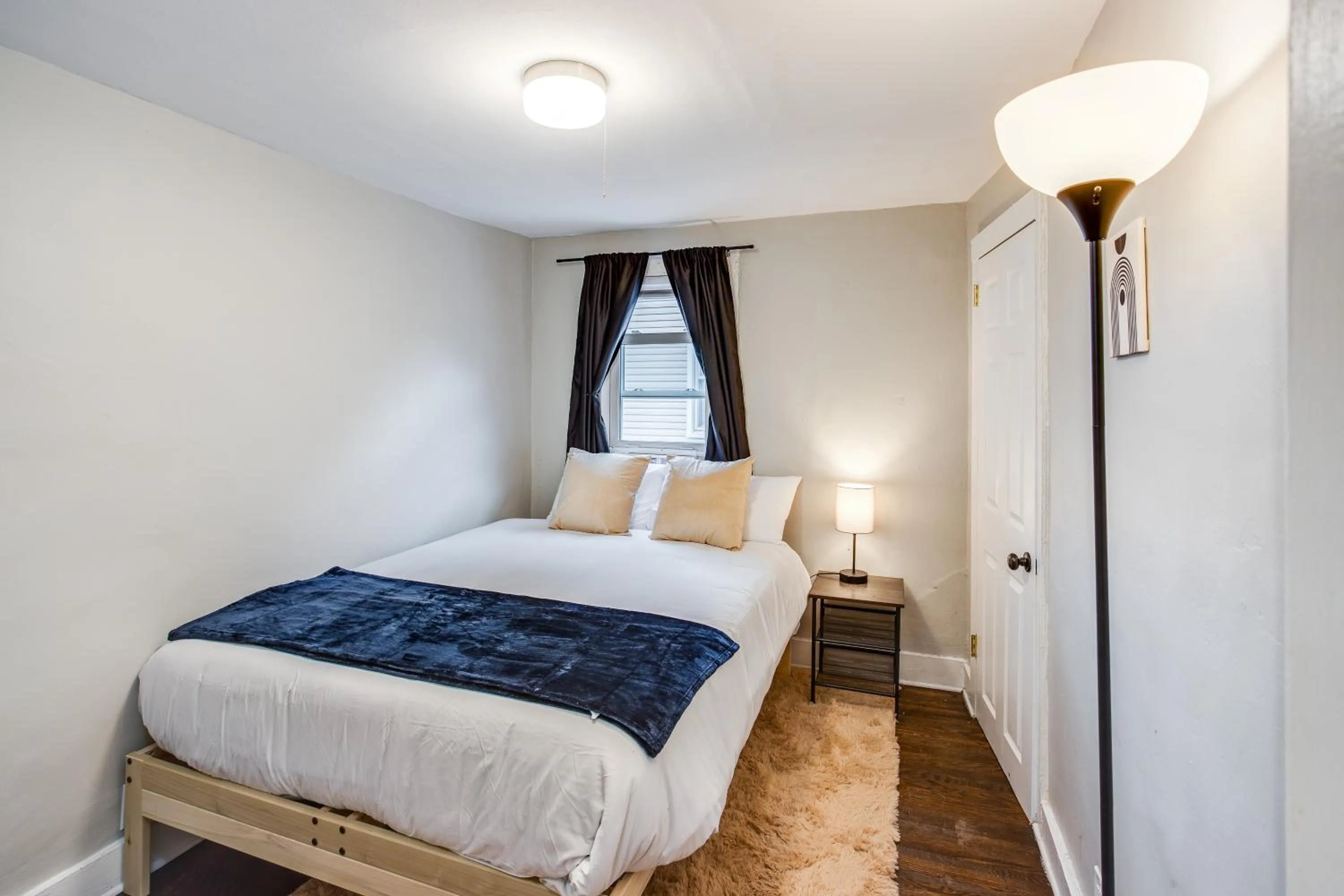 Bedroom, Bed in 3BR Home with In-Unit Laundry, Parking, Sound Bar