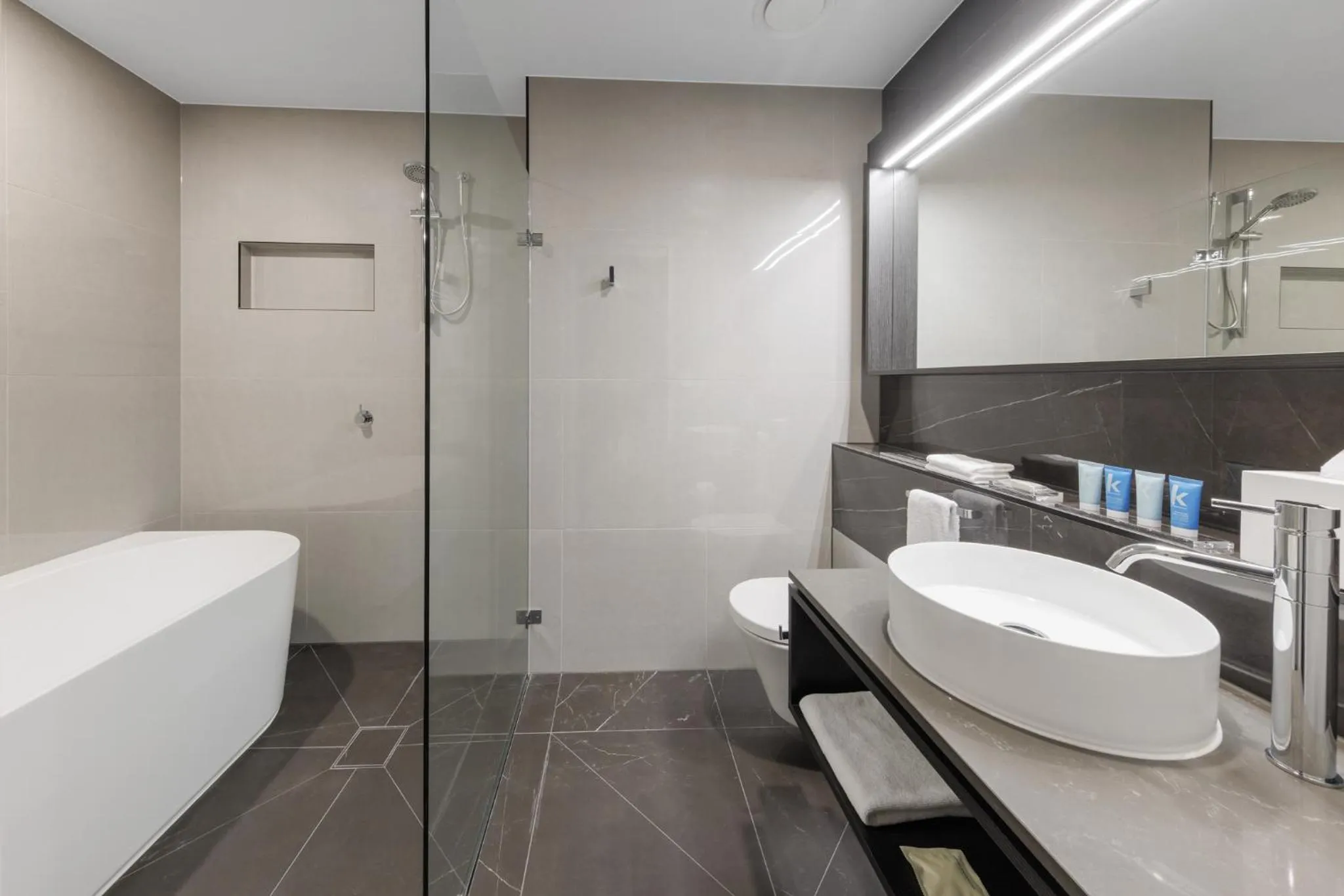 Bathroom in Meriton Suites Melbourne