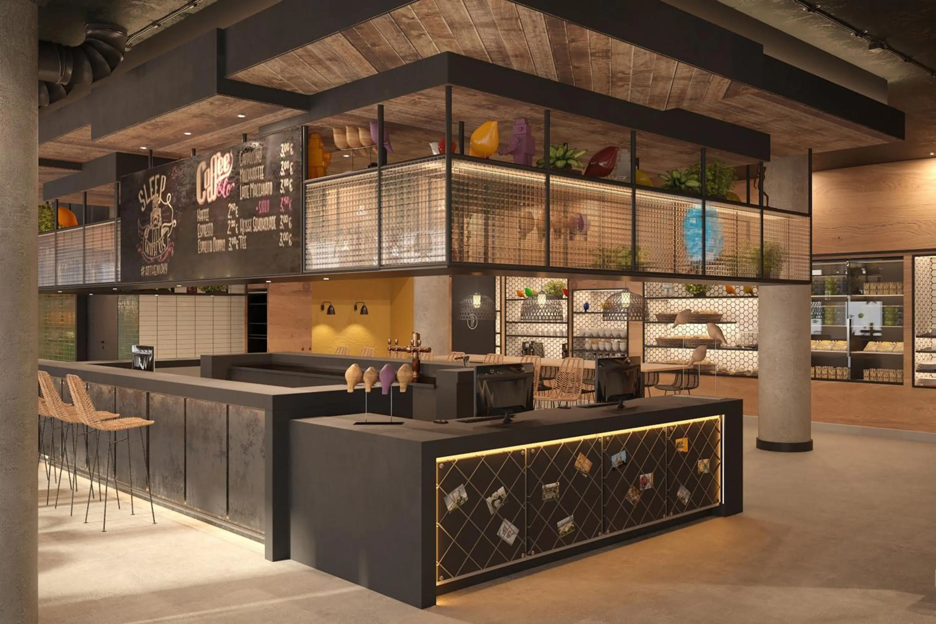 Lobby or reception in Moxy Vienna City East