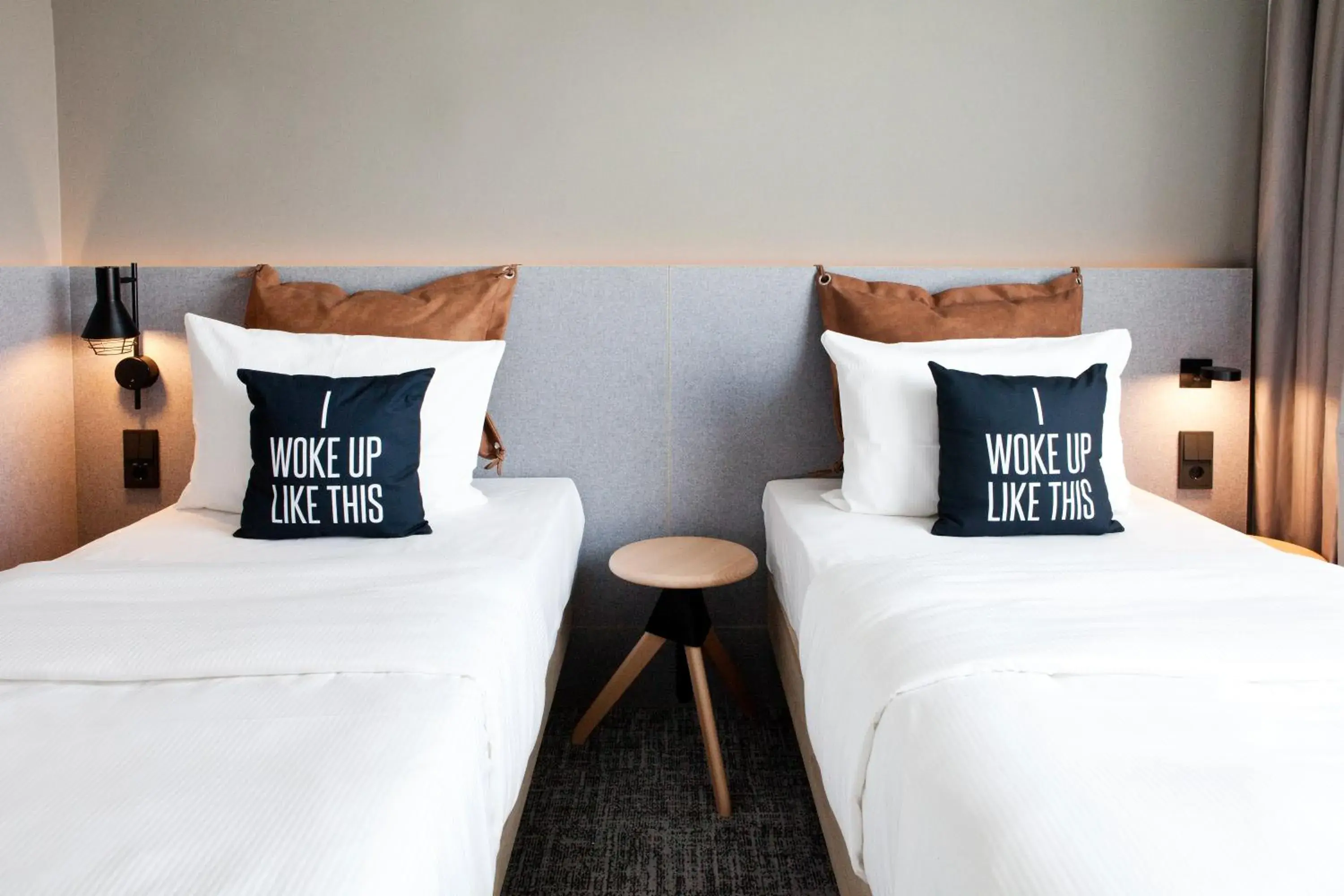 Twin Room with Inland View in Moxy Vienna City East Twin Room with Inland View in Moxy Vienna City East