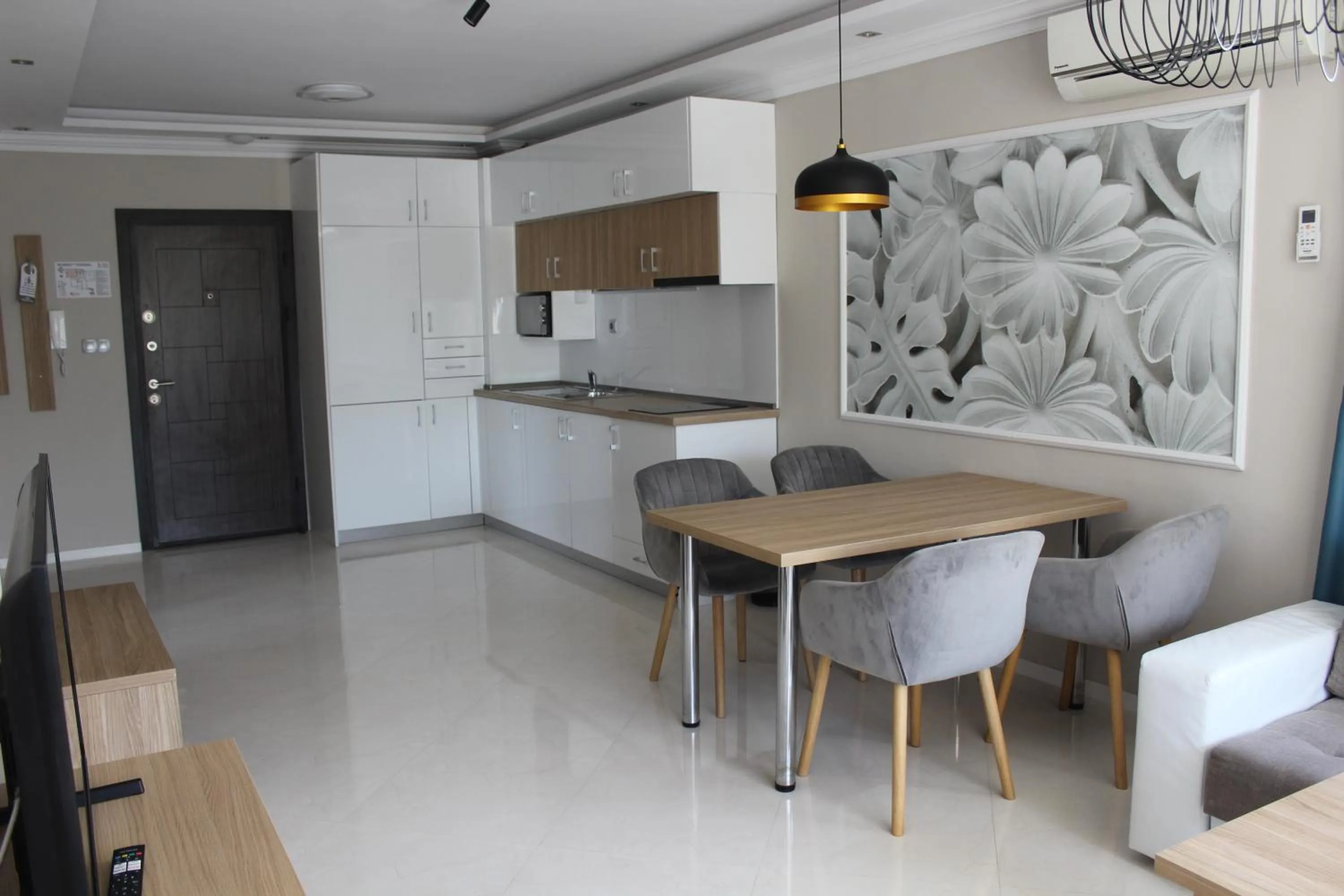 Kitchen or kitchenette in Vemara City Boutique Hotel-free parking