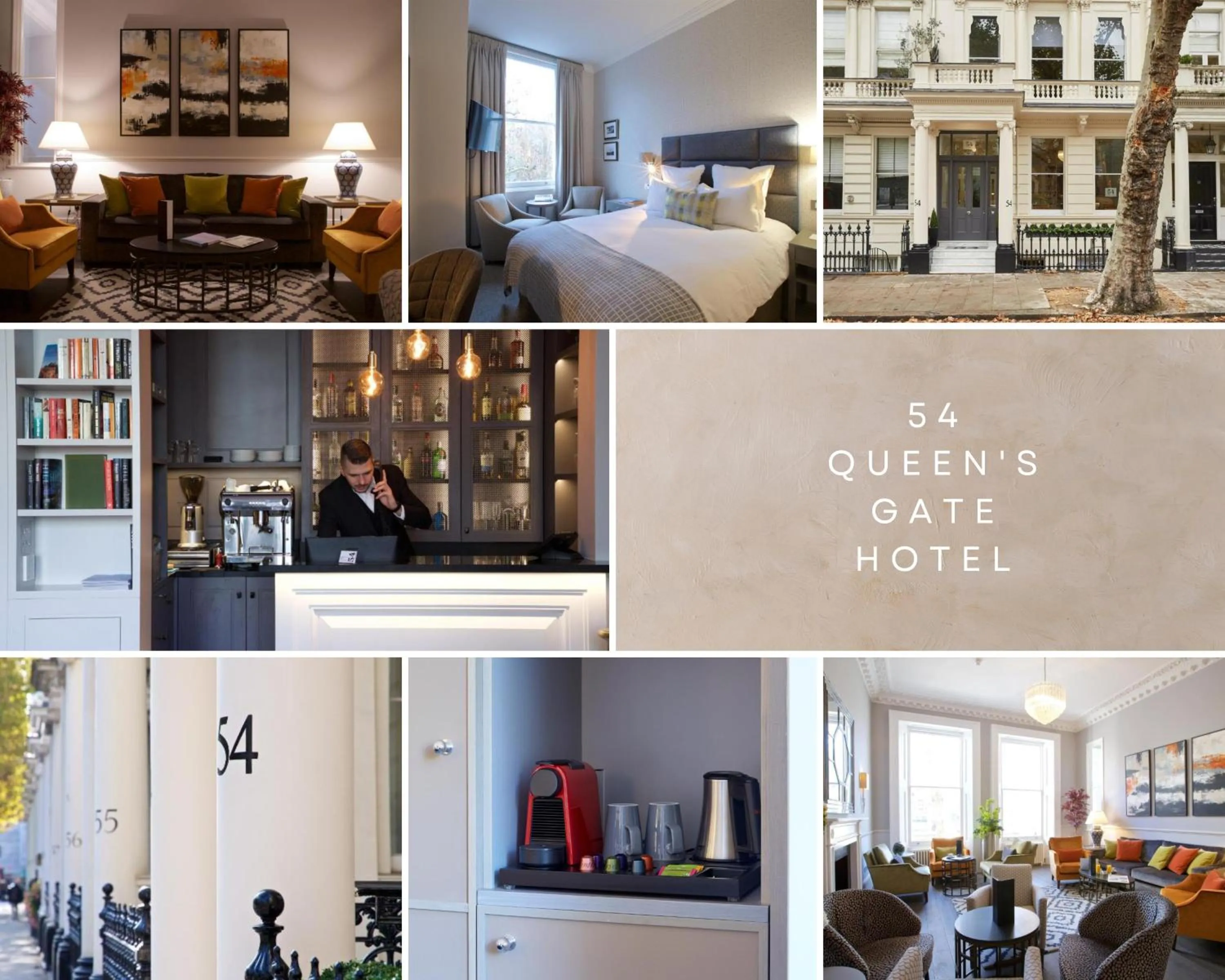 Bed in 54 Queen's Gate Hotel