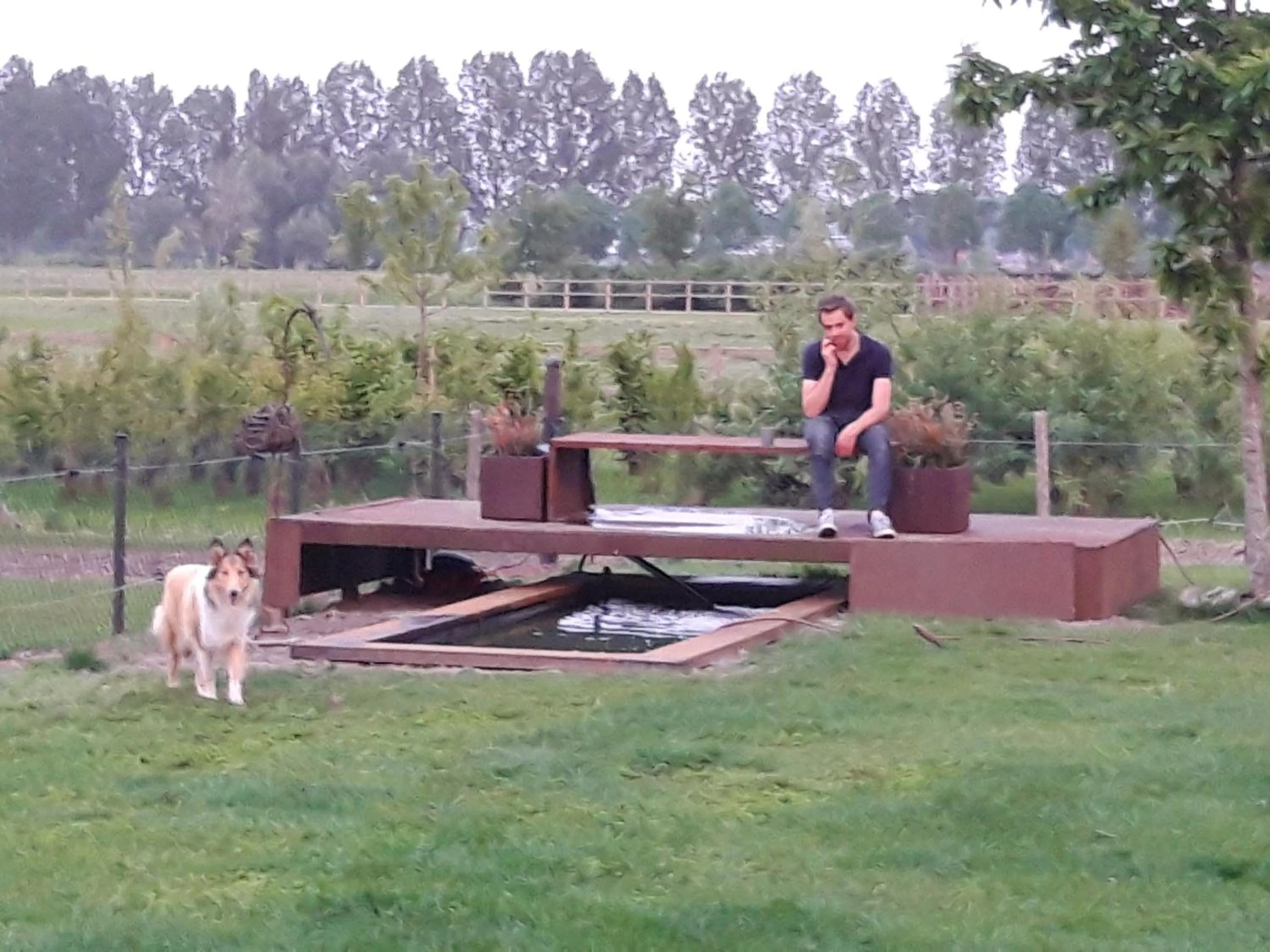 Garden view in B&B Finis terrae with wellness