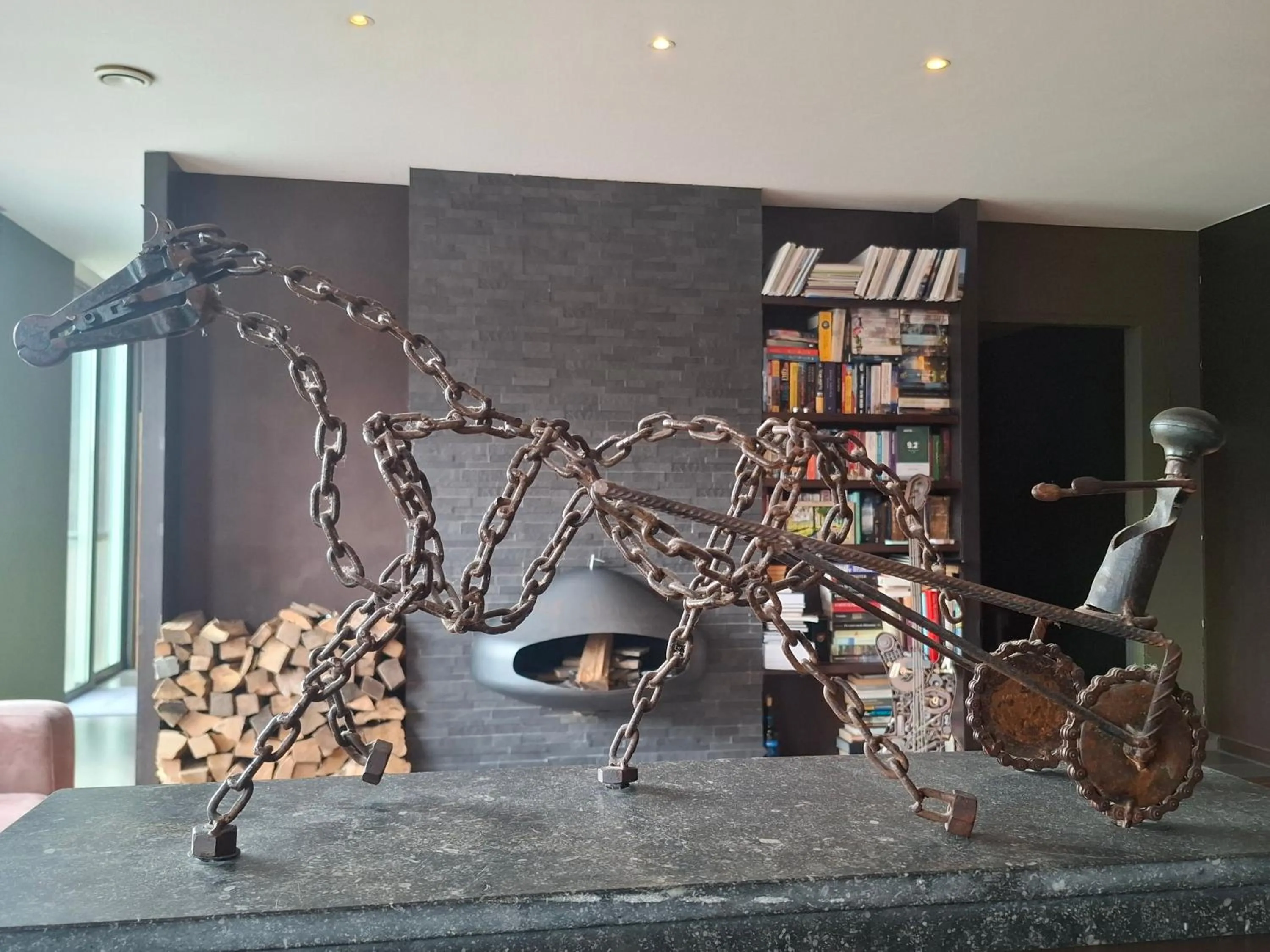 Communal lounge/ TV room in B&B Finis terrae with wellness