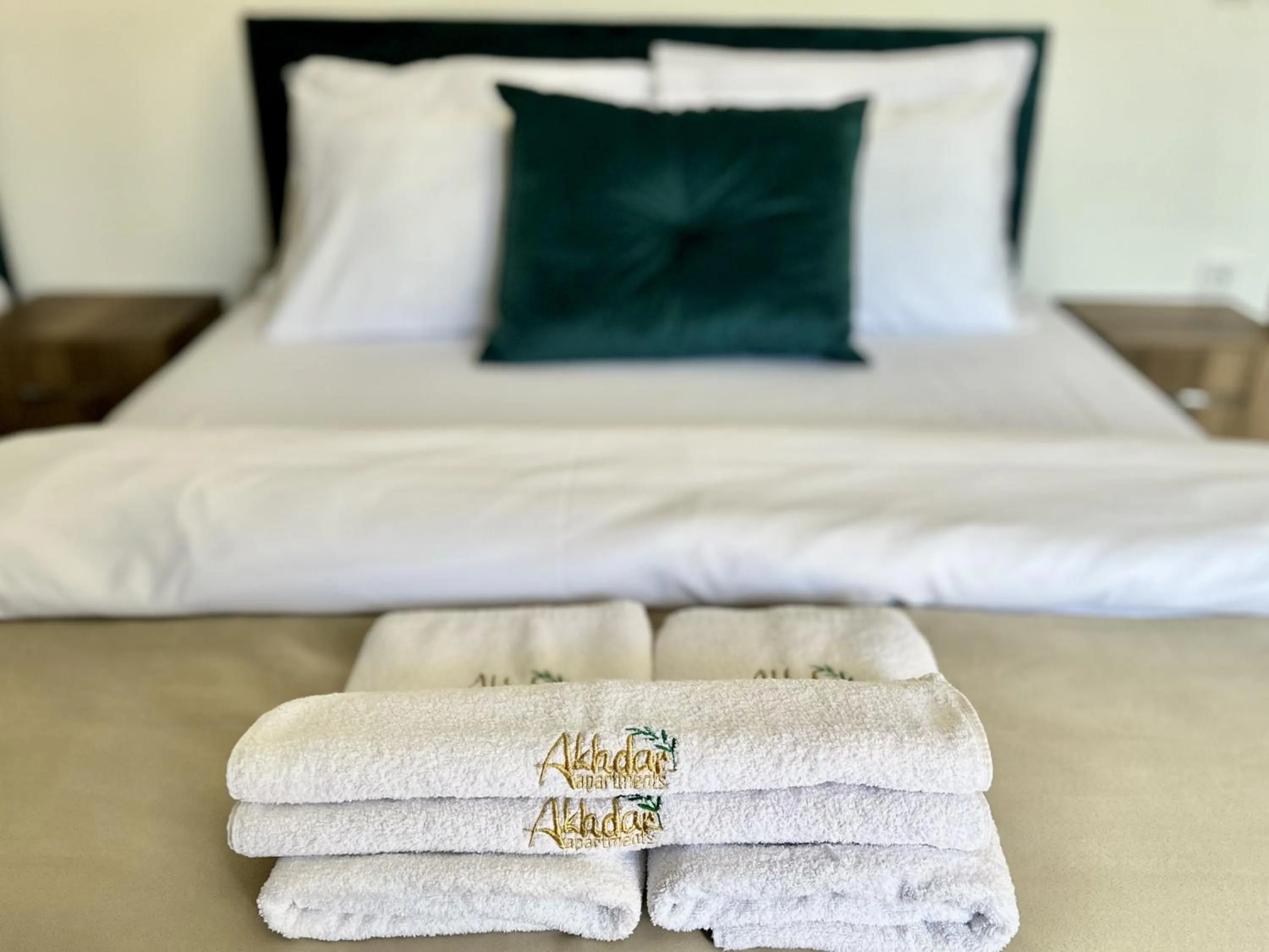 Bed in Akhdar Apartments