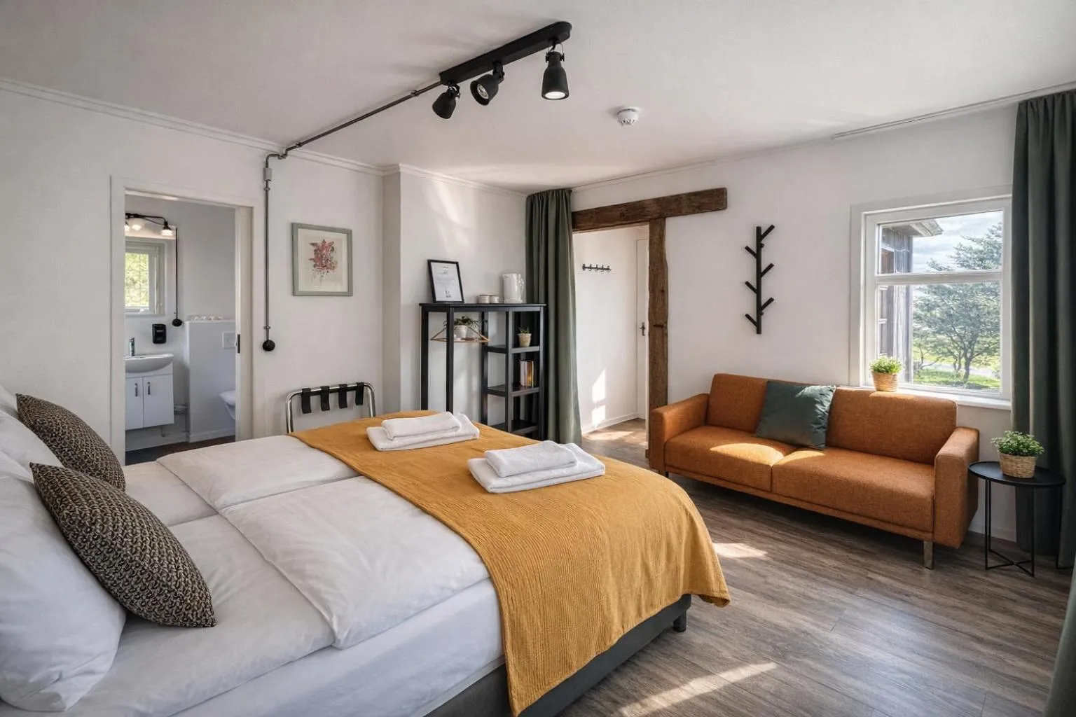 Bed in Hotel Brú countryside