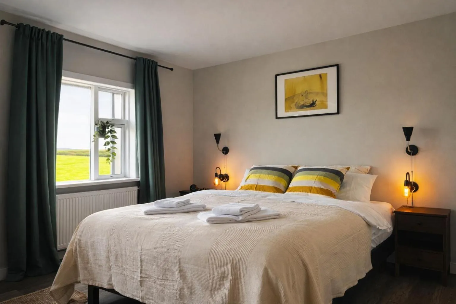 Bed in Hotel Brú countryside