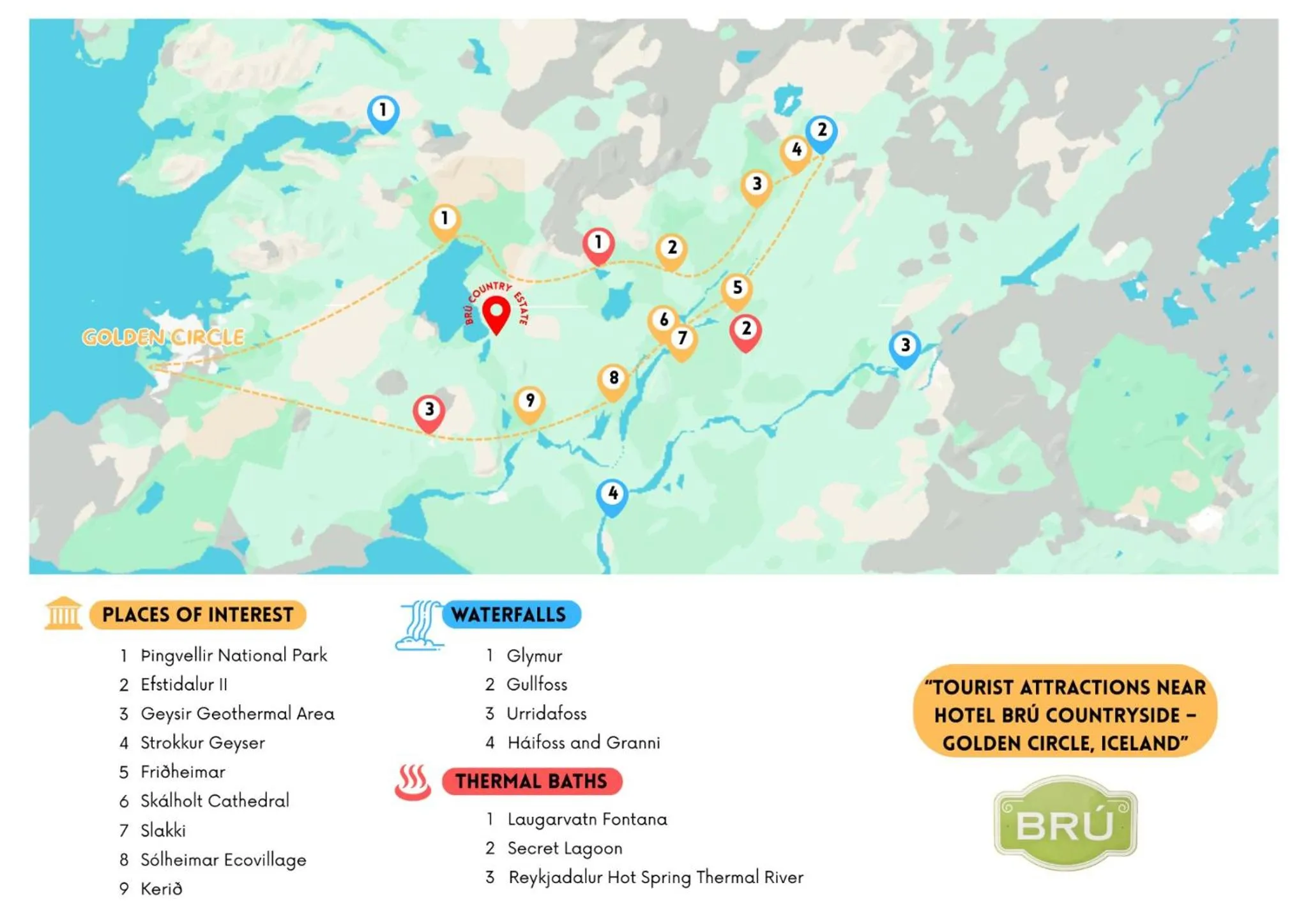 Text overlay in Hotel Brú countryside