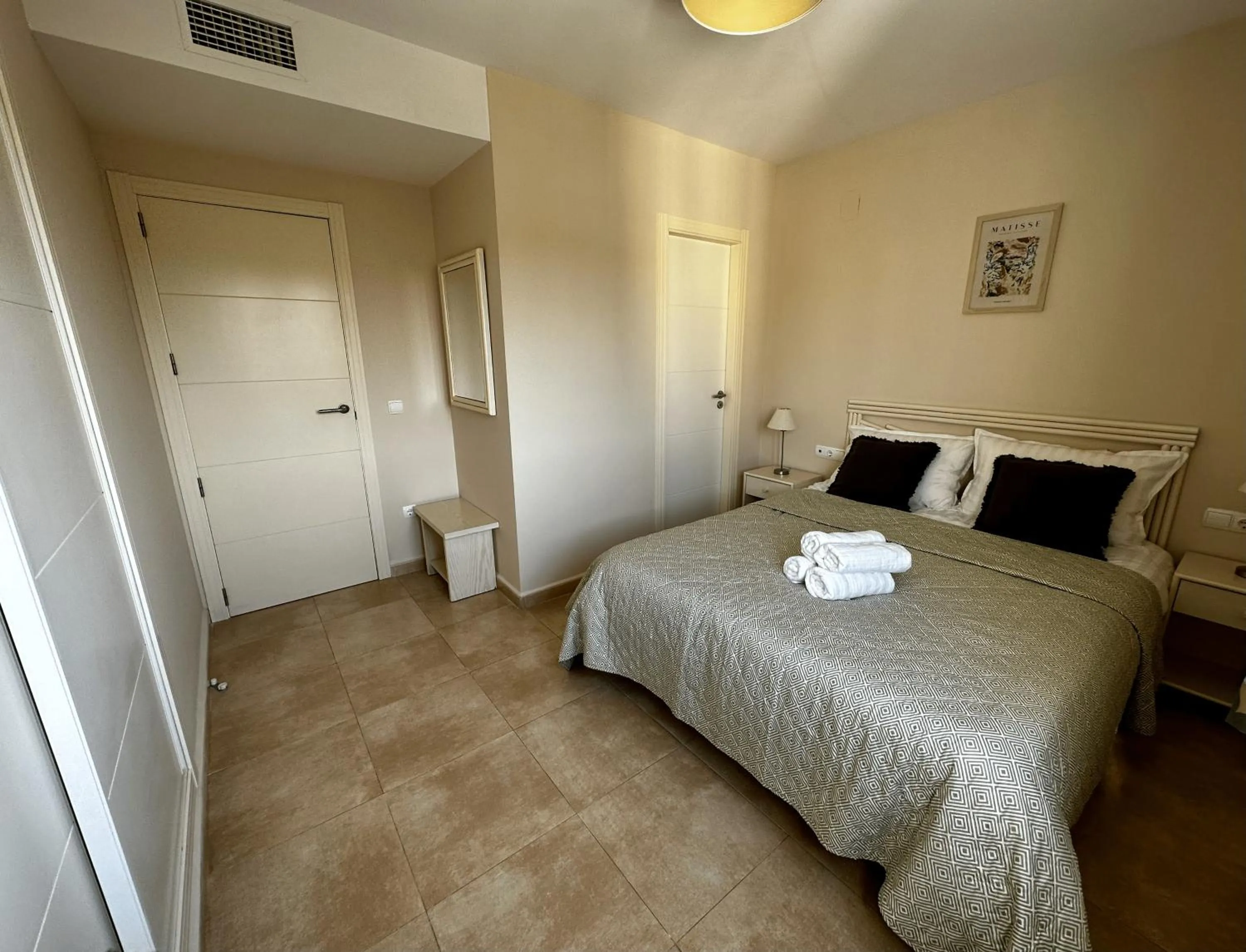 Bed in Esmeralda Suites