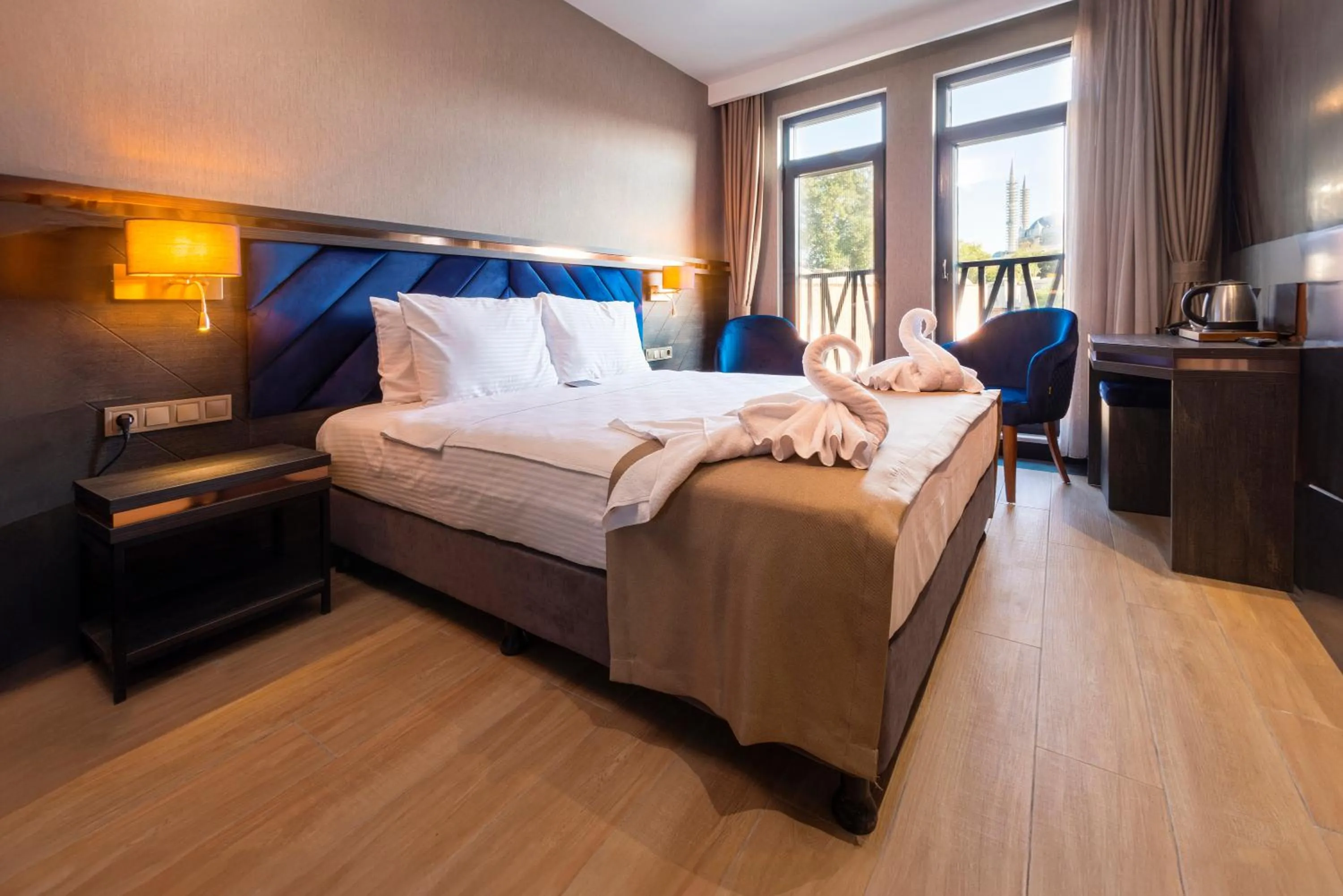 Bed in WestDoor Hotel