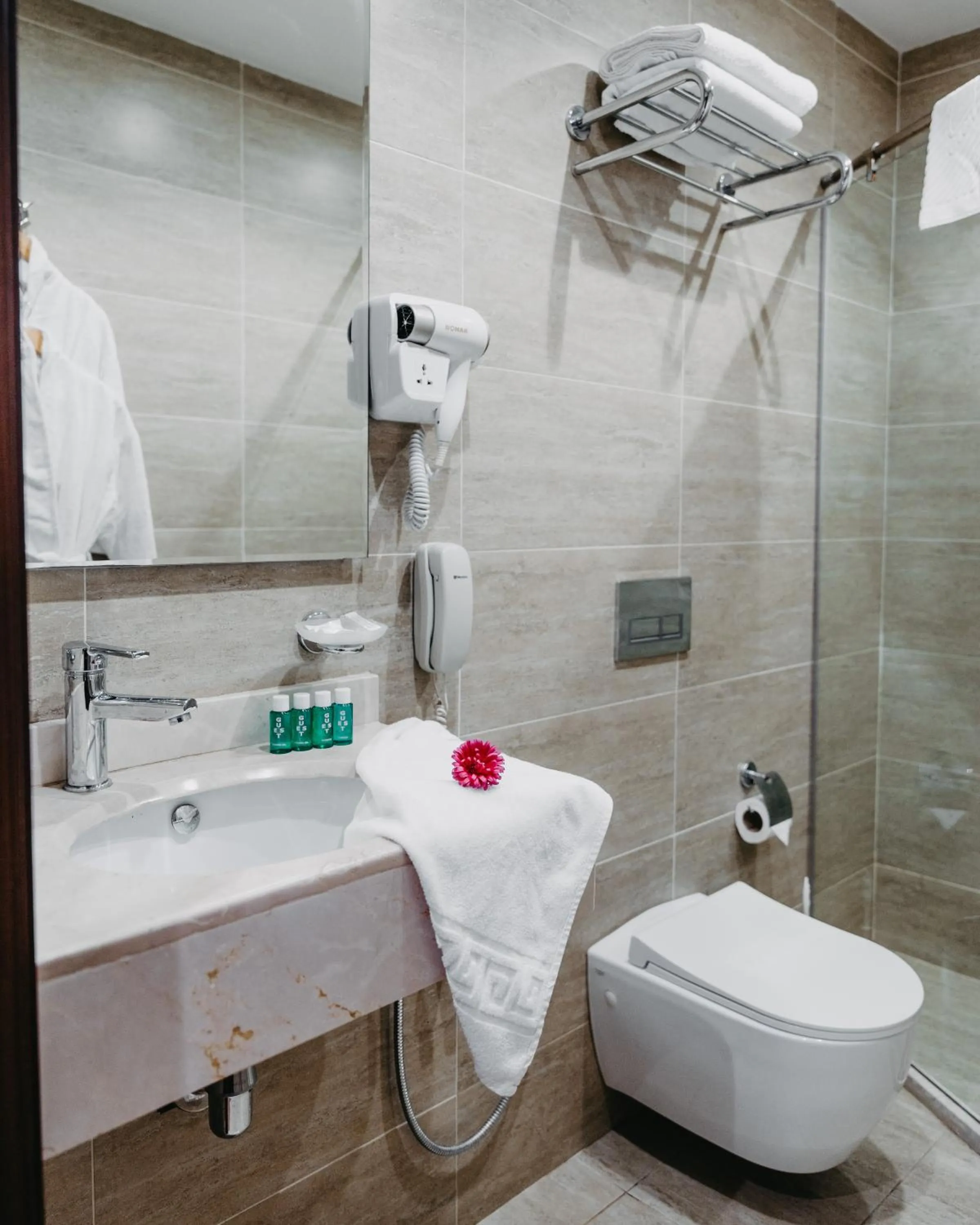 Shower, Bathroom in The Diamond Hotel Baku