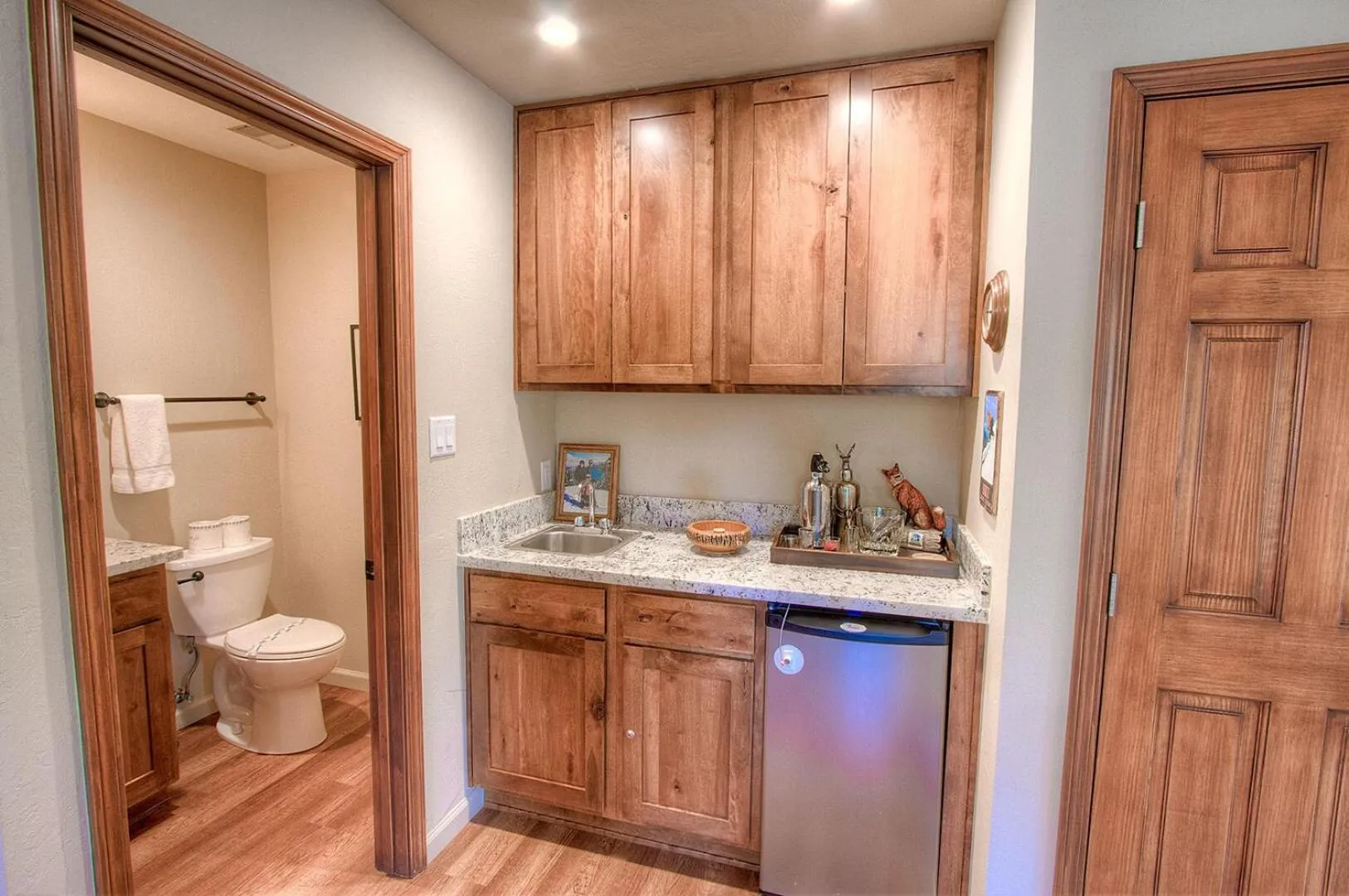Toilet in Cozy Bear Lodge home