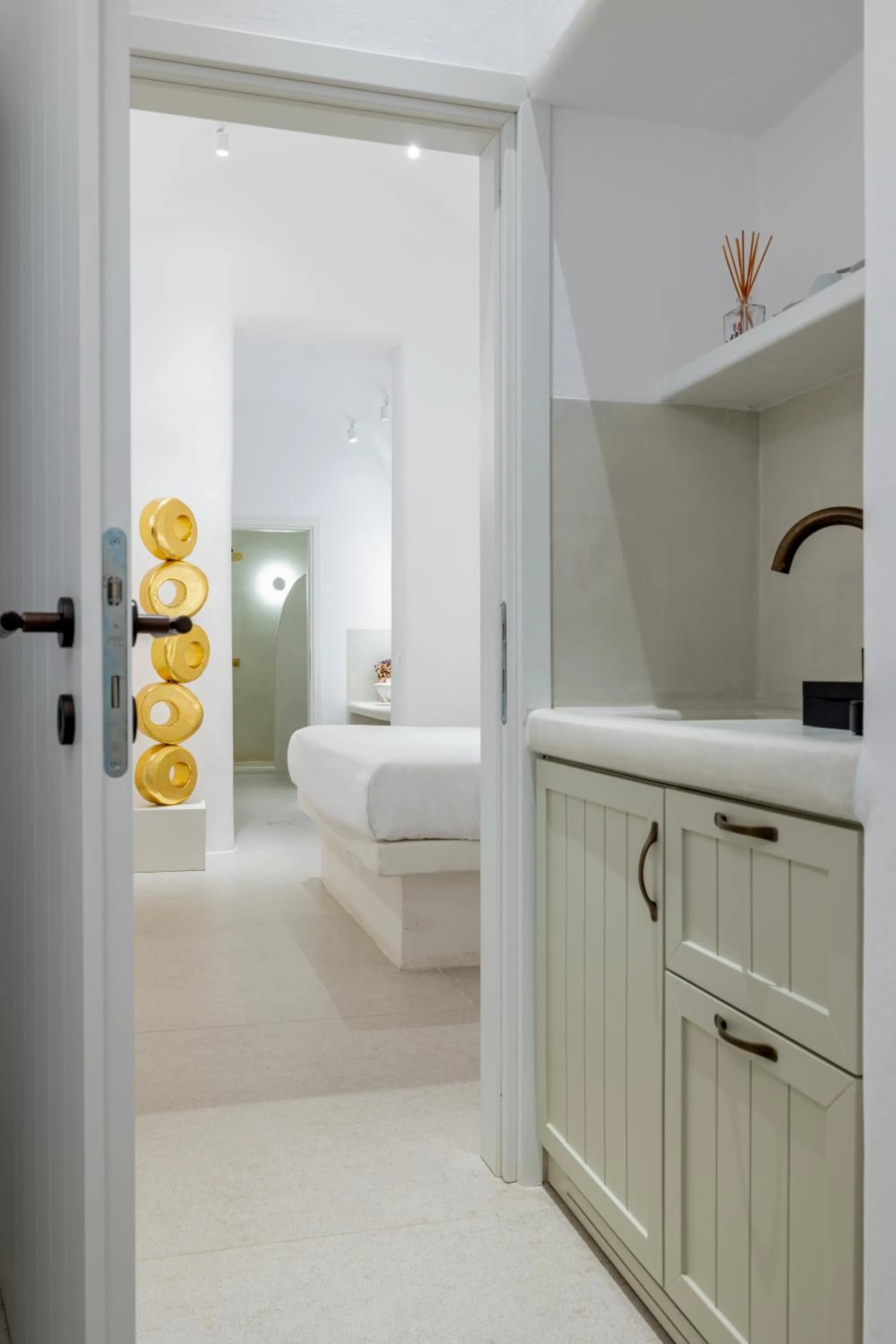 Bedroom, Bed in CASASUNSHA Hybrid Retreat Santorini