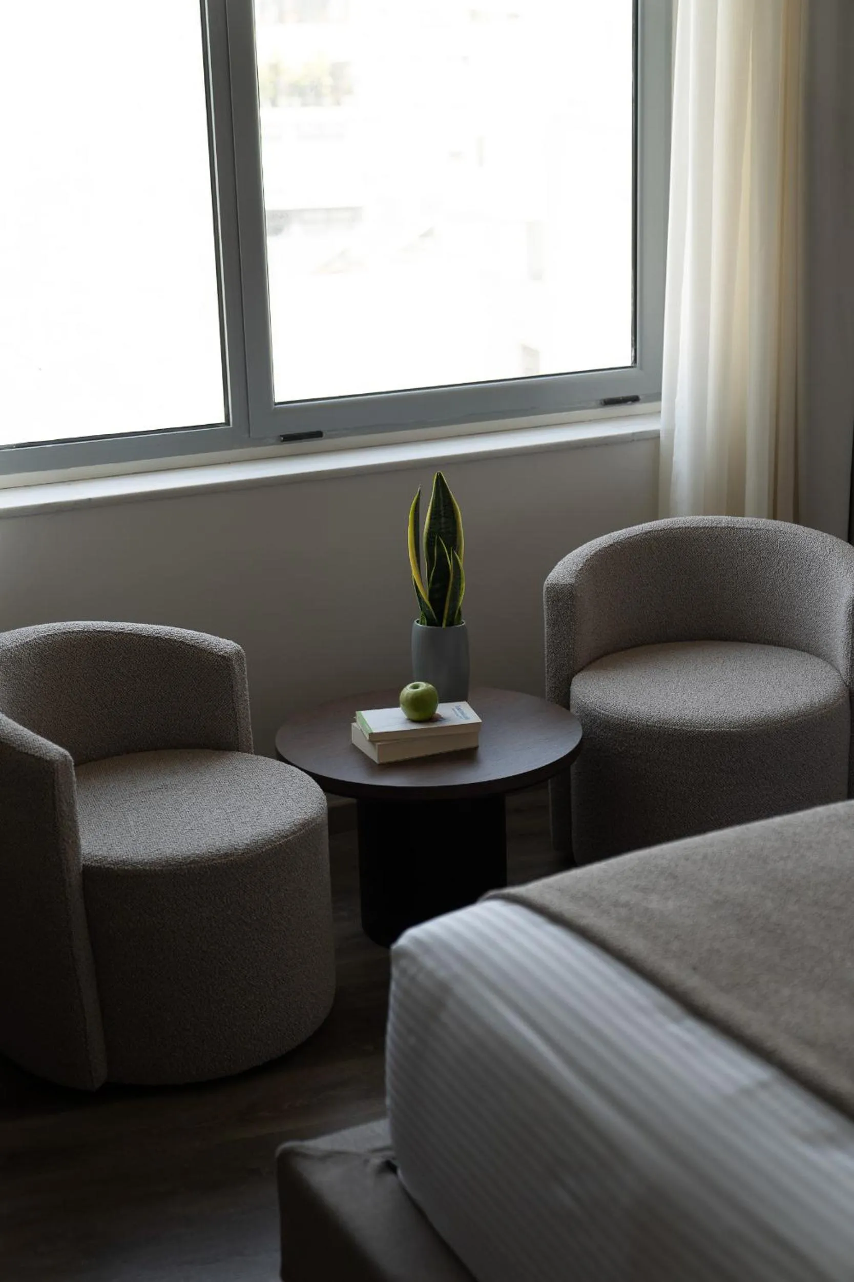 Seating area in Athens Design Suites