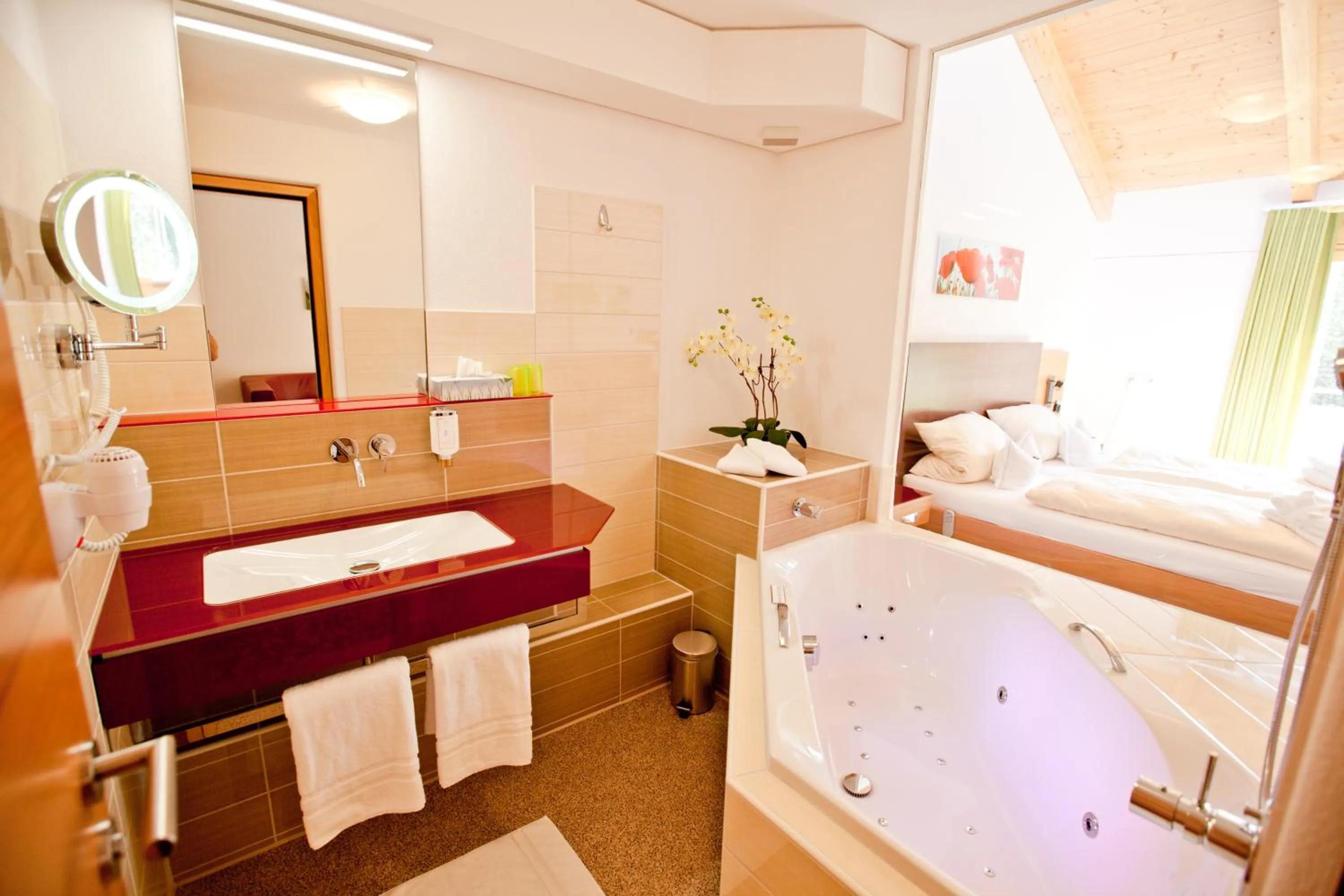 Bed in Hotel und Appartementhof Waldeck