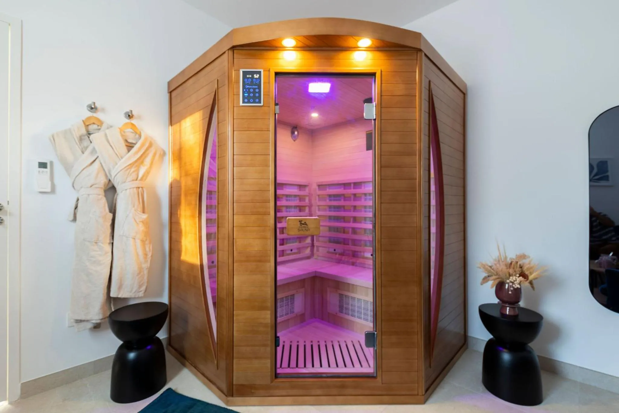 Sauna in Hôtel et Restaurant La Bastide Bourrelly - Mathias Dandine