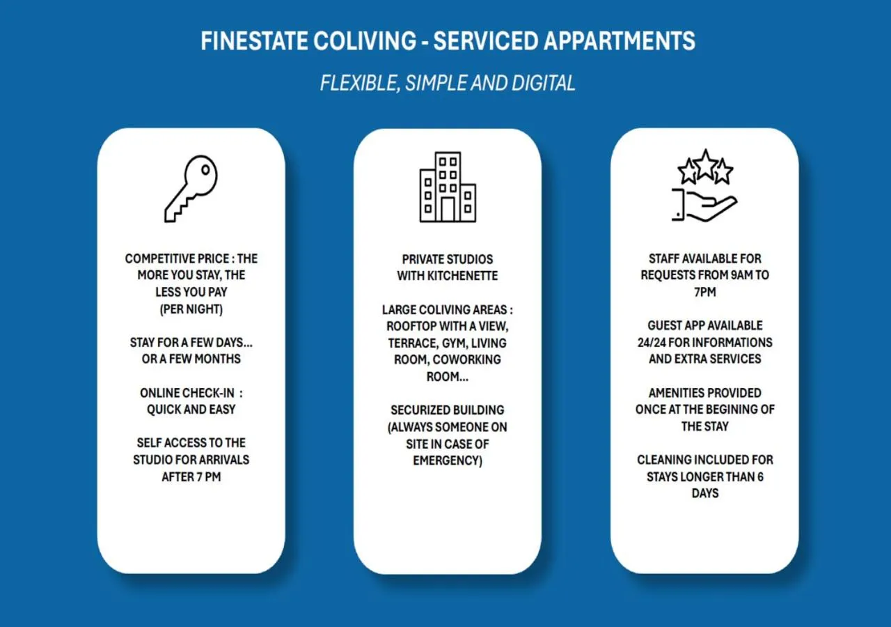 Text overlay in FINESTATE Coliving Champs-Elysées