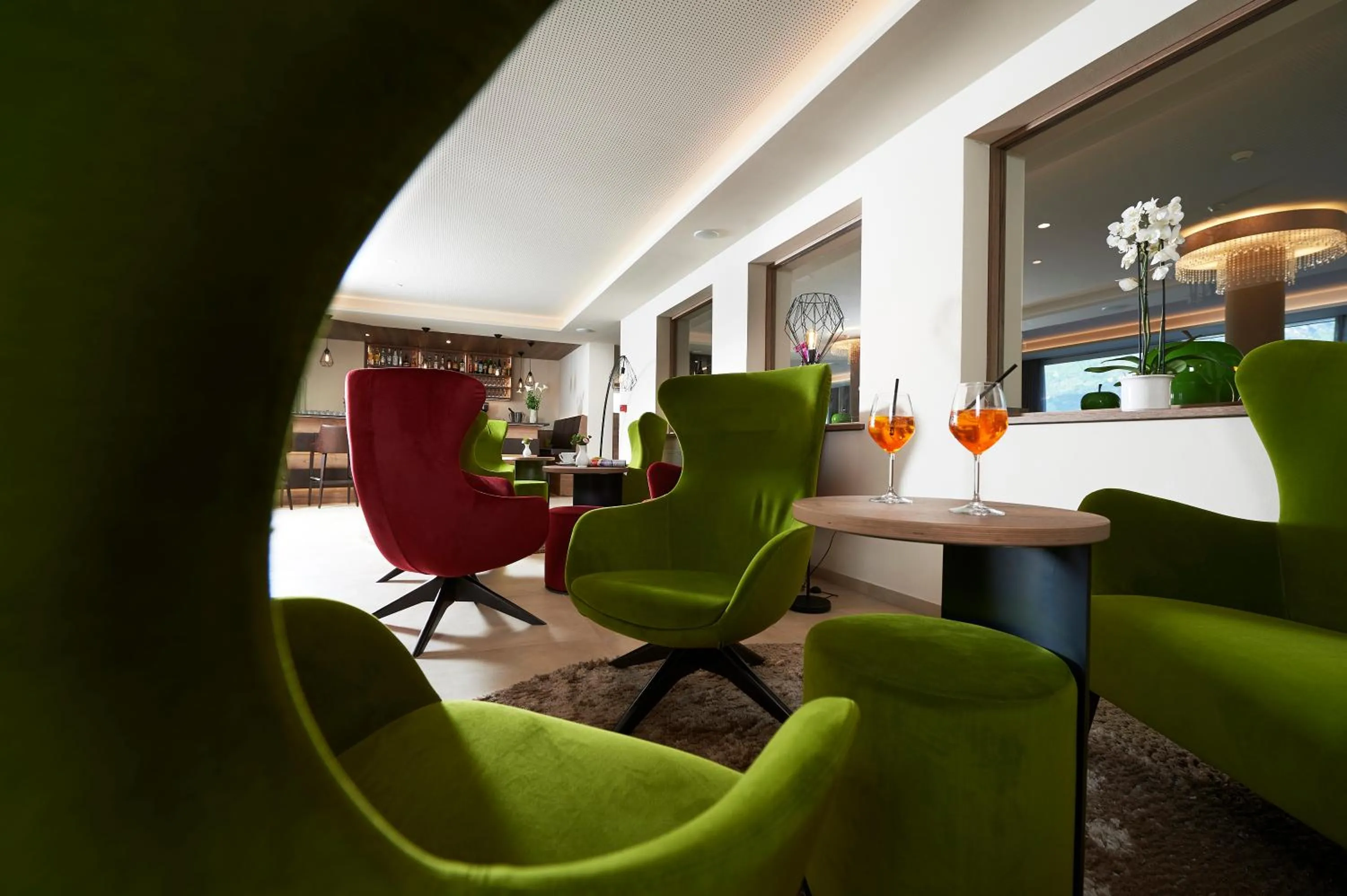 Seating area in Hotel Gantkofel