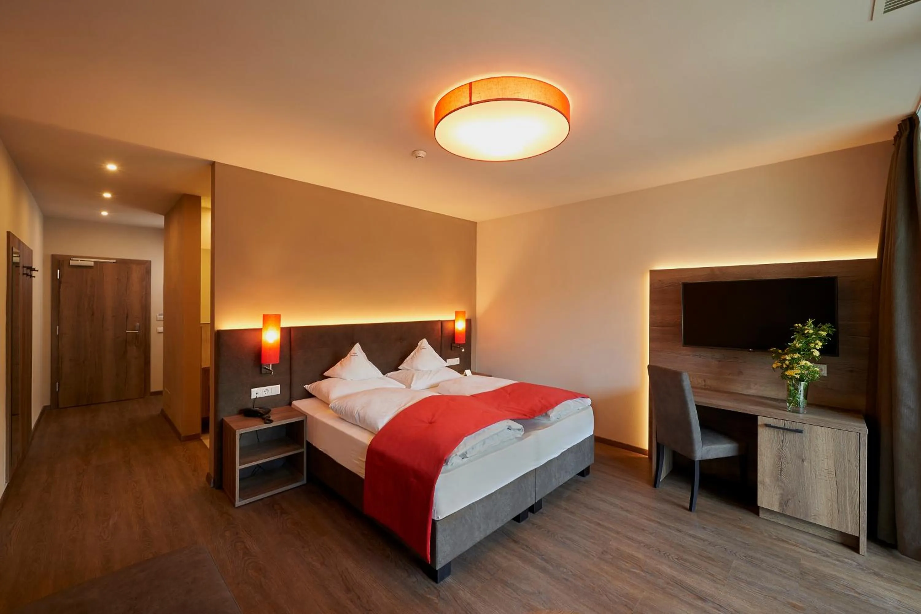 Bed in Hotel Gantkofel