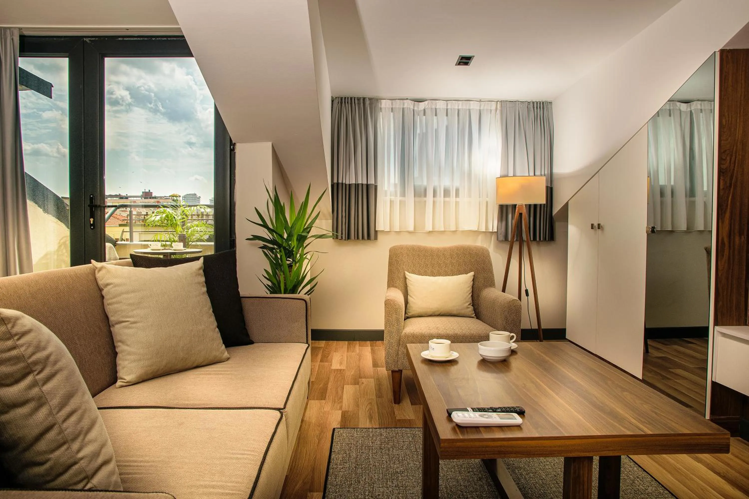 Living room in La Mia Suites