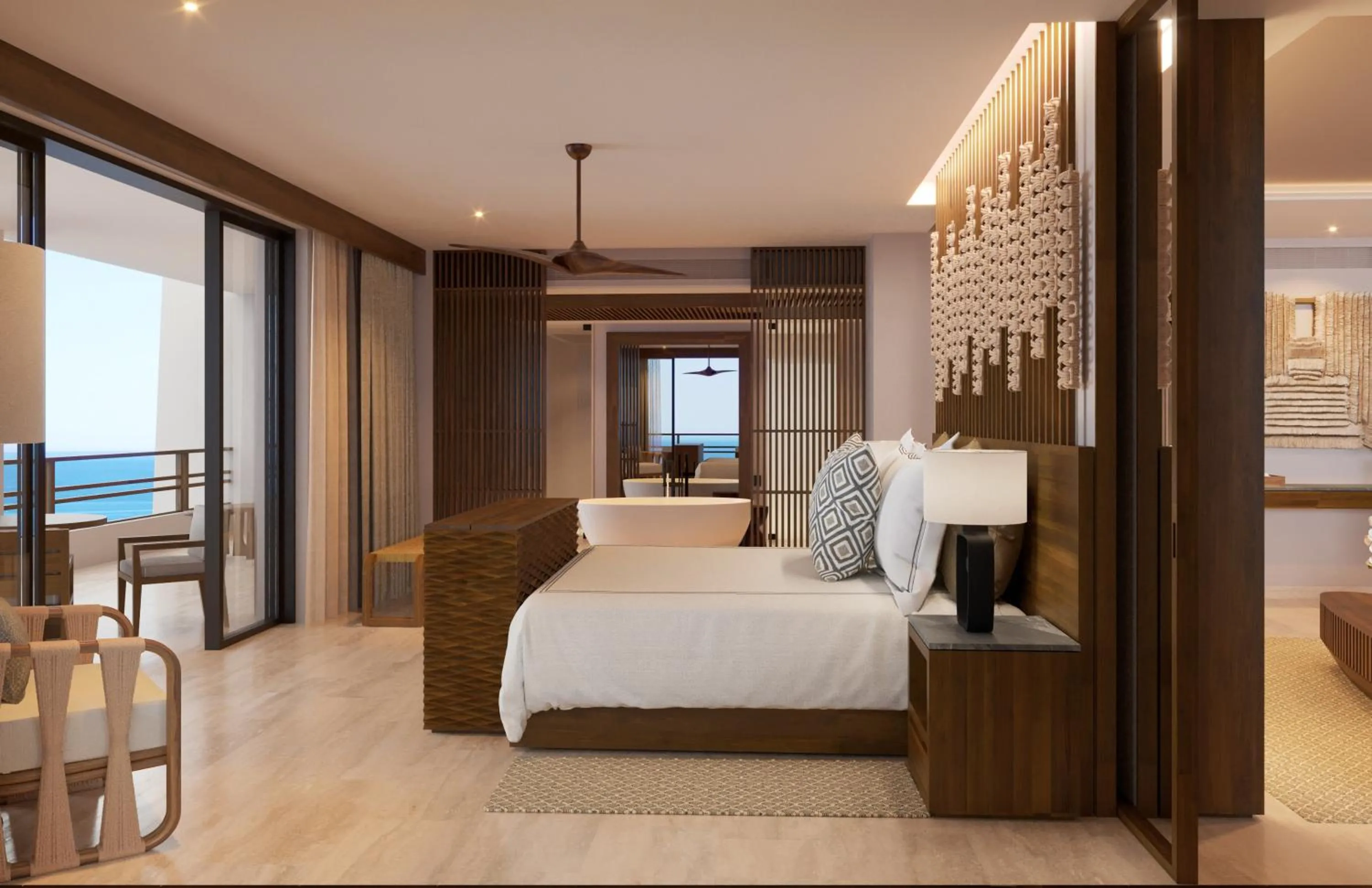 Living room, Bed in Secrets Playa Blanca Costa Mujeres - All Inclusive Adults Only