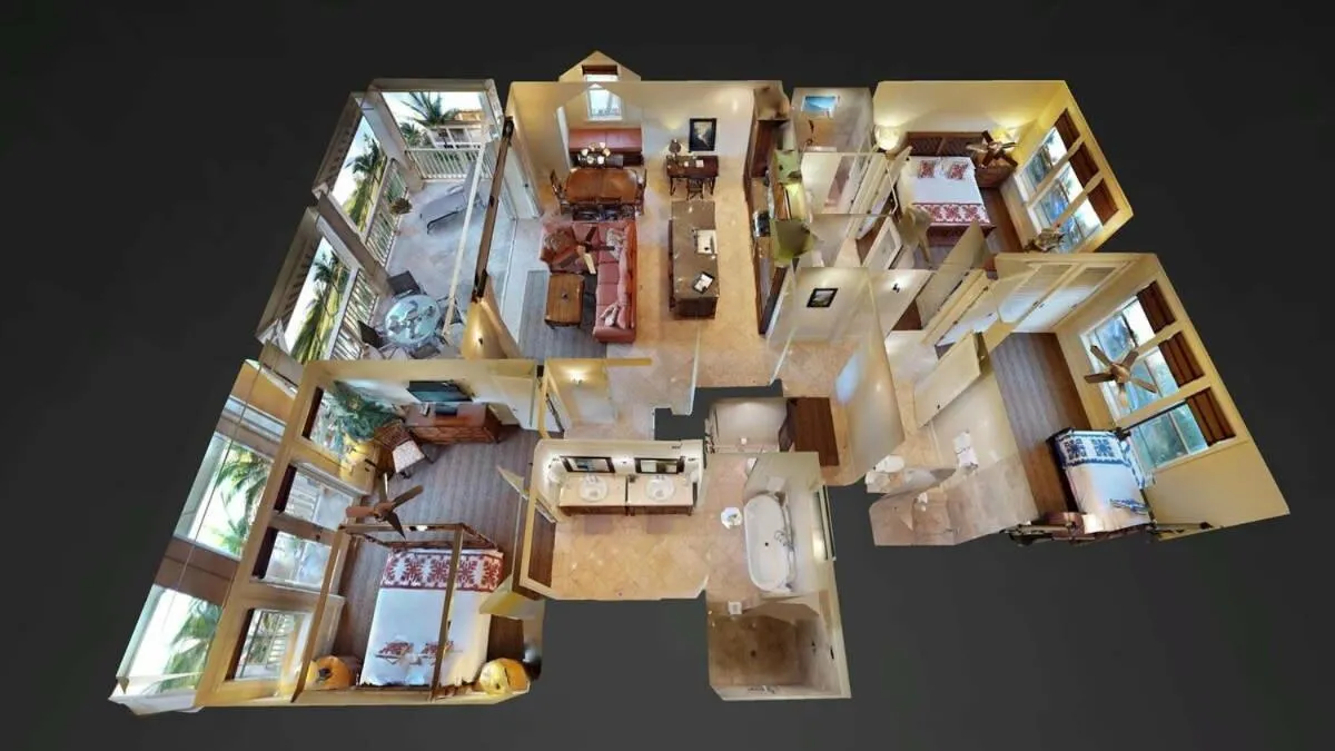 D211 Second Floor 3-bedroom Poolside Lanai