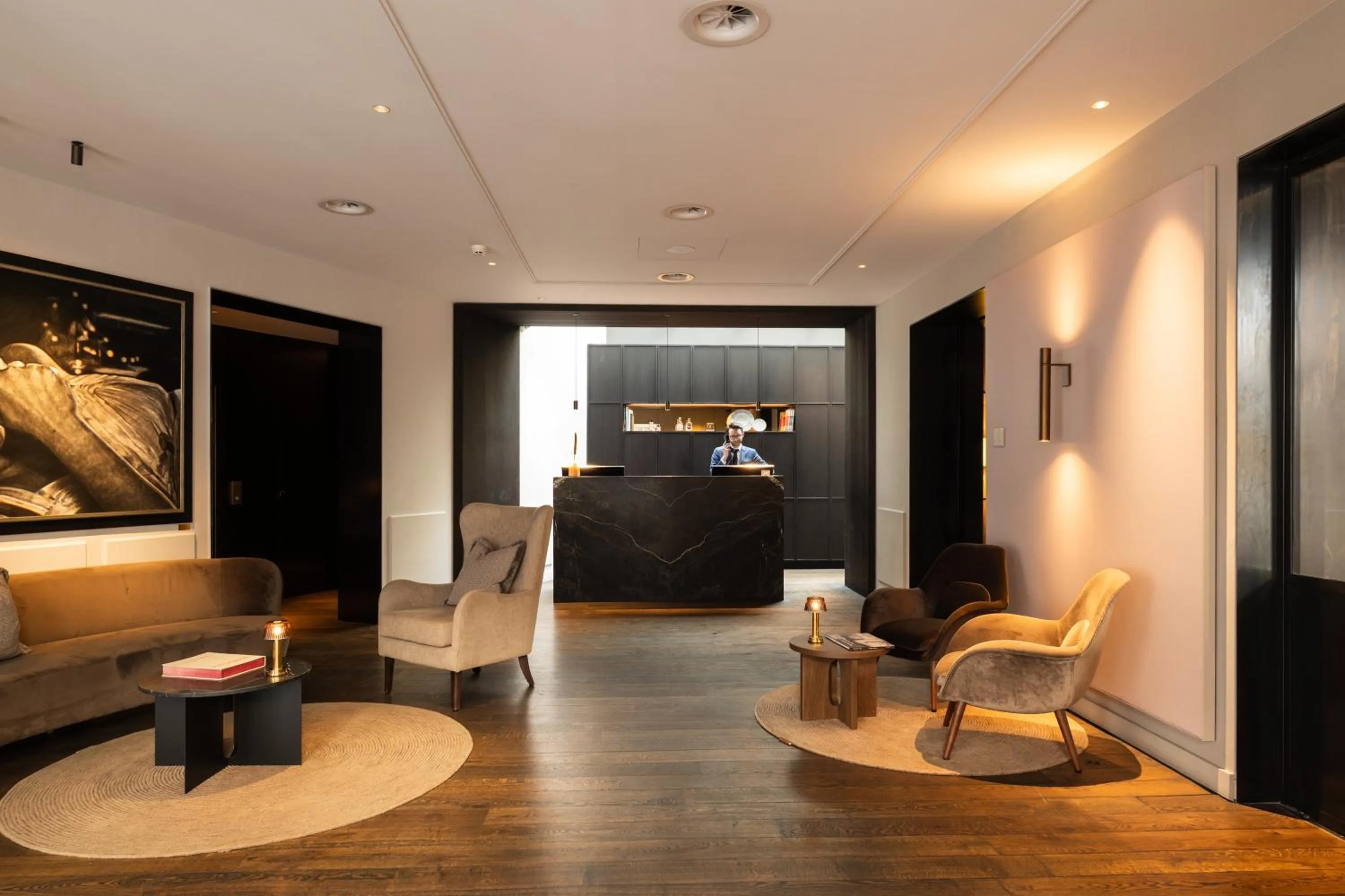 Lobby or reception in Boutique Hotel Beaumont Maastricht