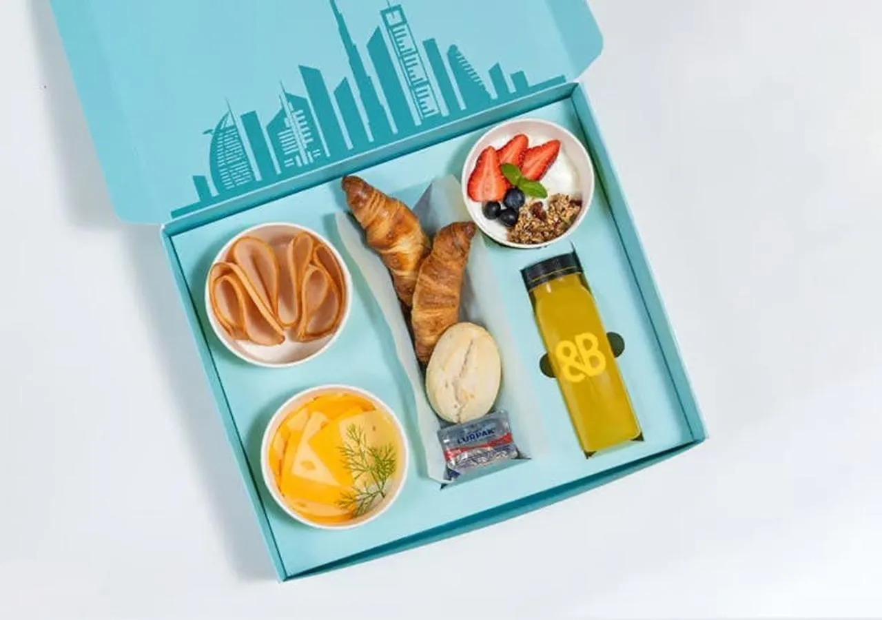 Food and drinks in Cosmos Living Dubai Arch Tower Pool, Gym & Balcony