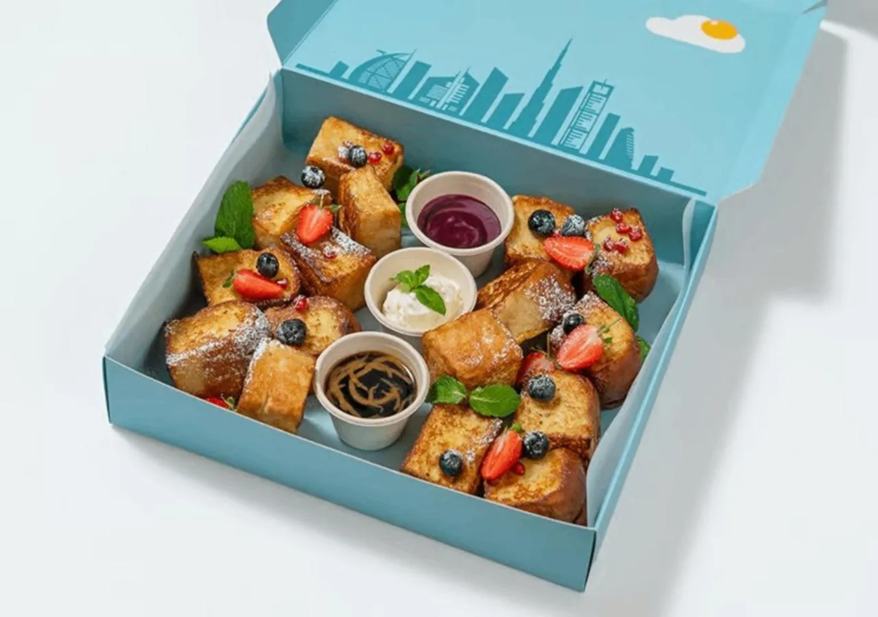 Food in Cosmos Living Dubai Arch Tower Pool, Gym & Balcony