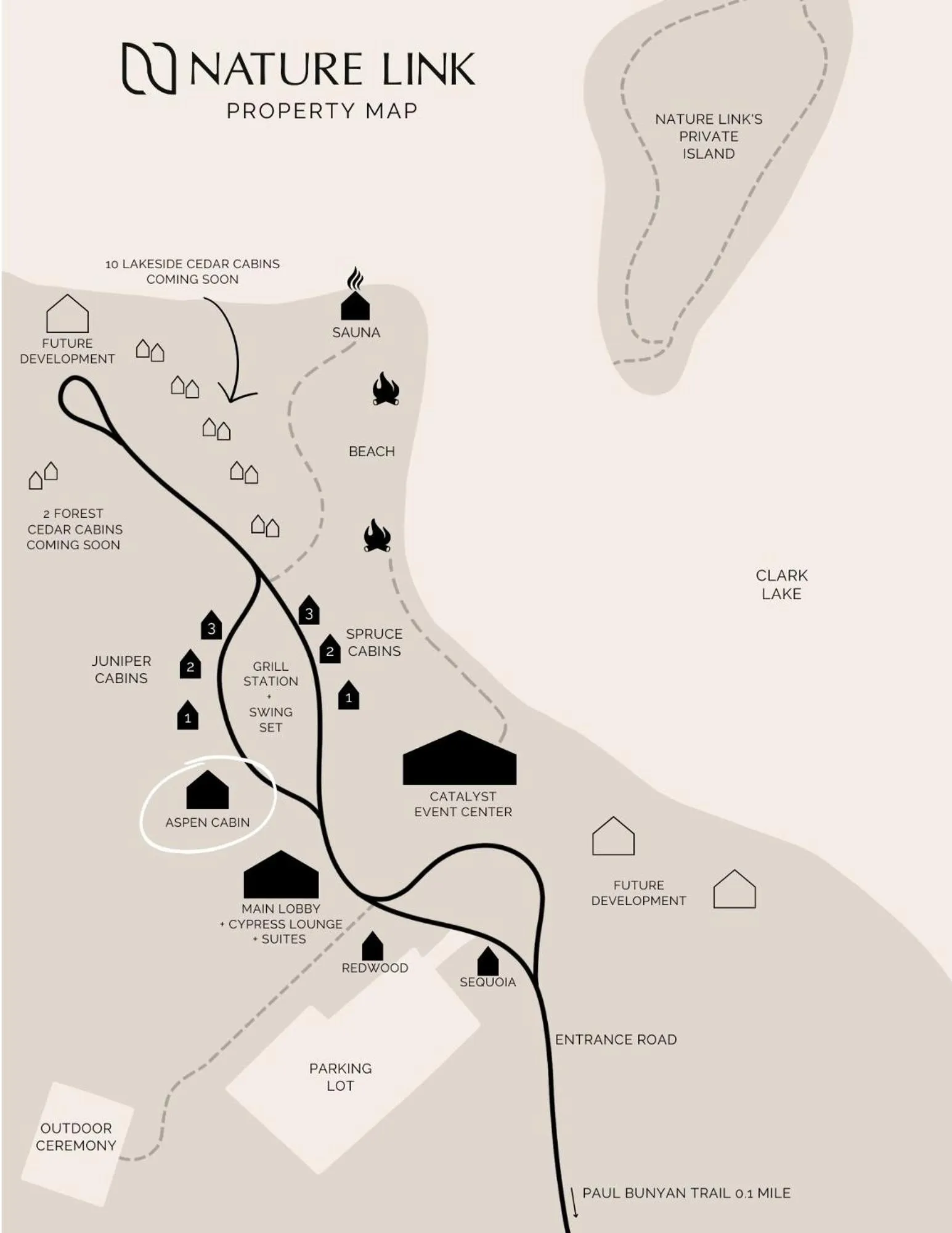 Location in Nature Link Resorts