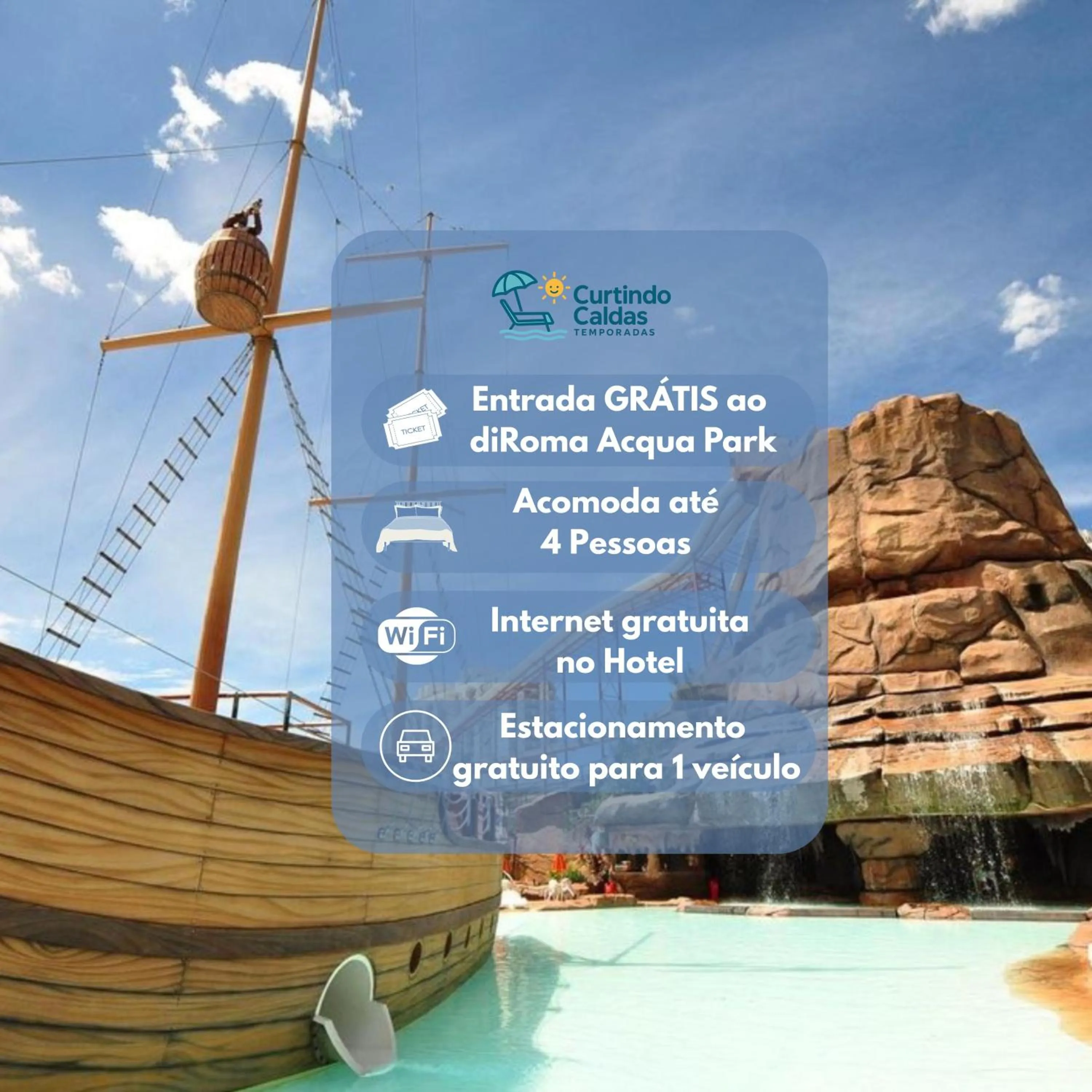 Property logo or sign in Spazzio Diroma Hospedagem com acesso gratuito no Acqua Park