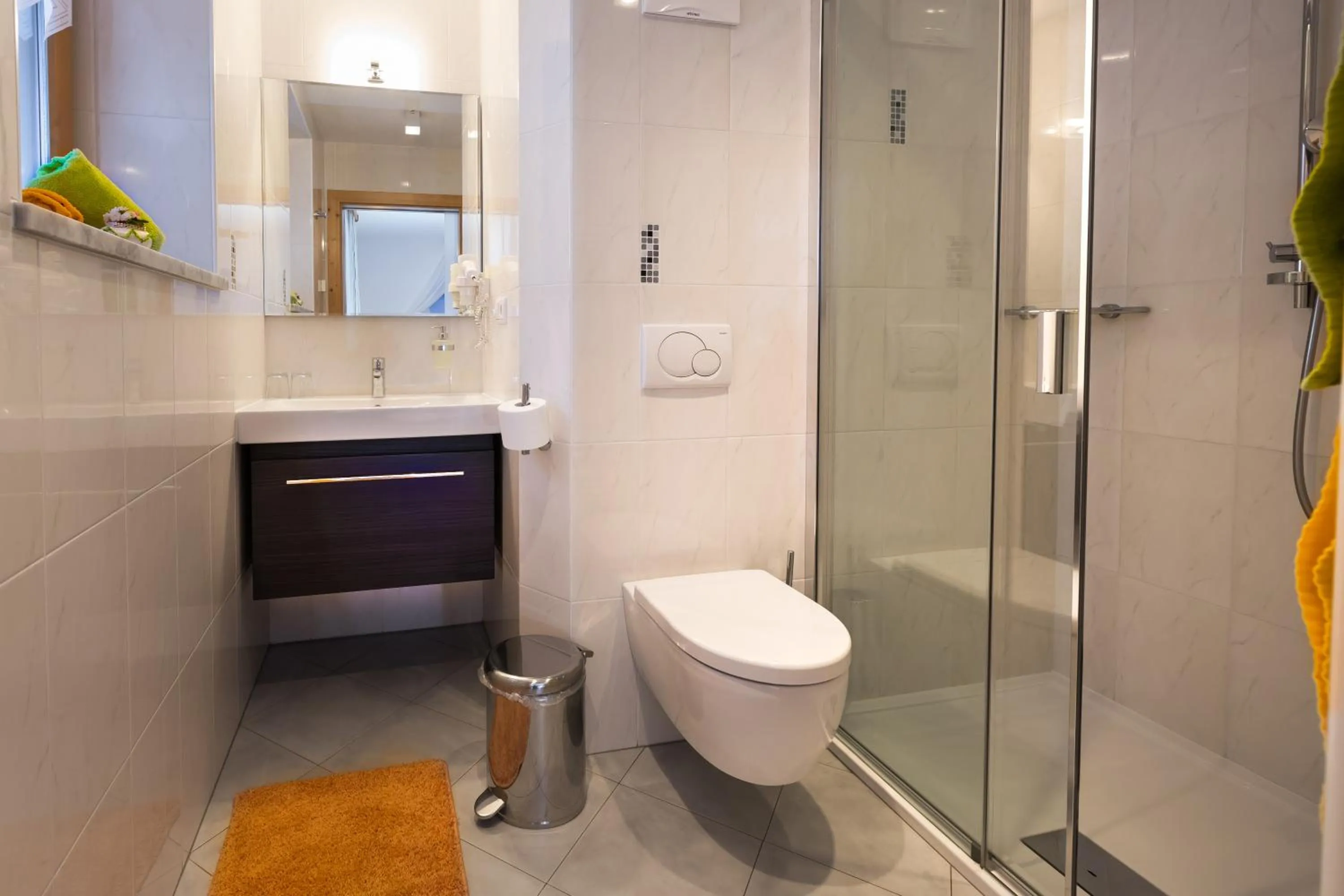 Shower in Hotel Restaurant Rosmarie