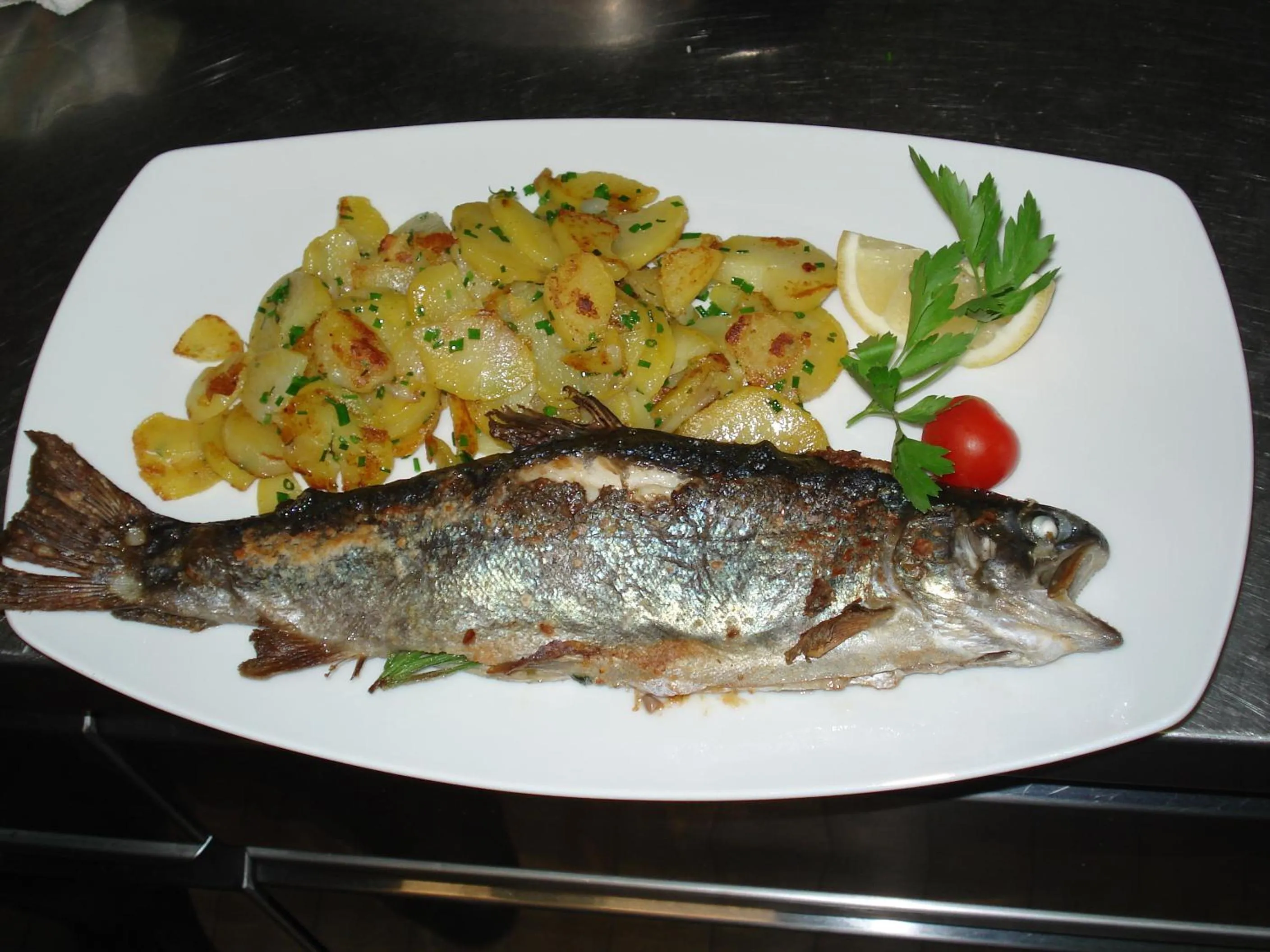 Food close-up in Hotel Restaurant Rosmarie