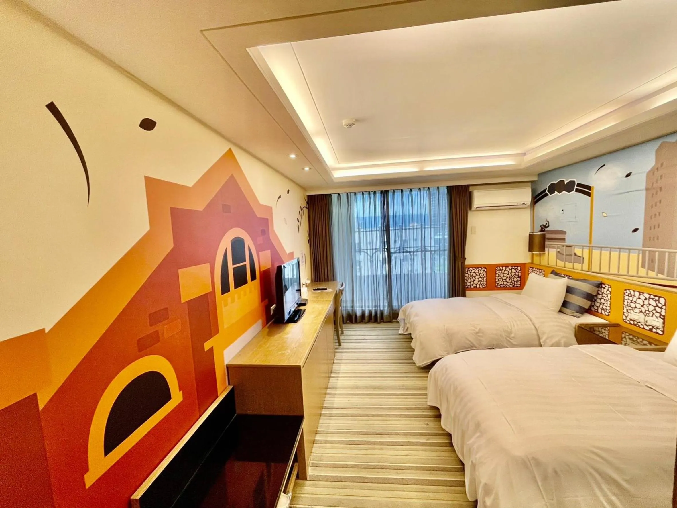 Bed in Morn Sun Hotel彰化縣旅館074號