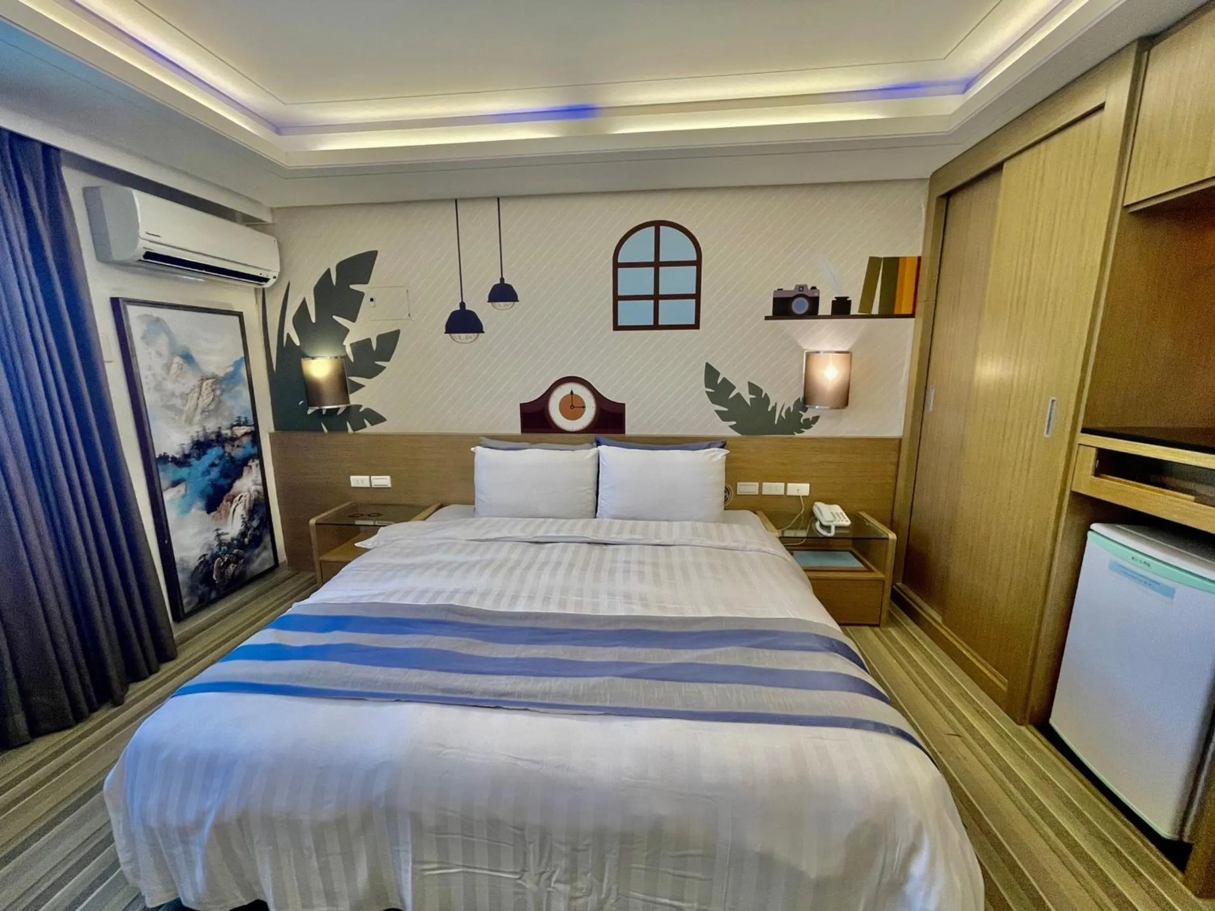 Bed in Morn Sun Hotel彰化縣旅館074號