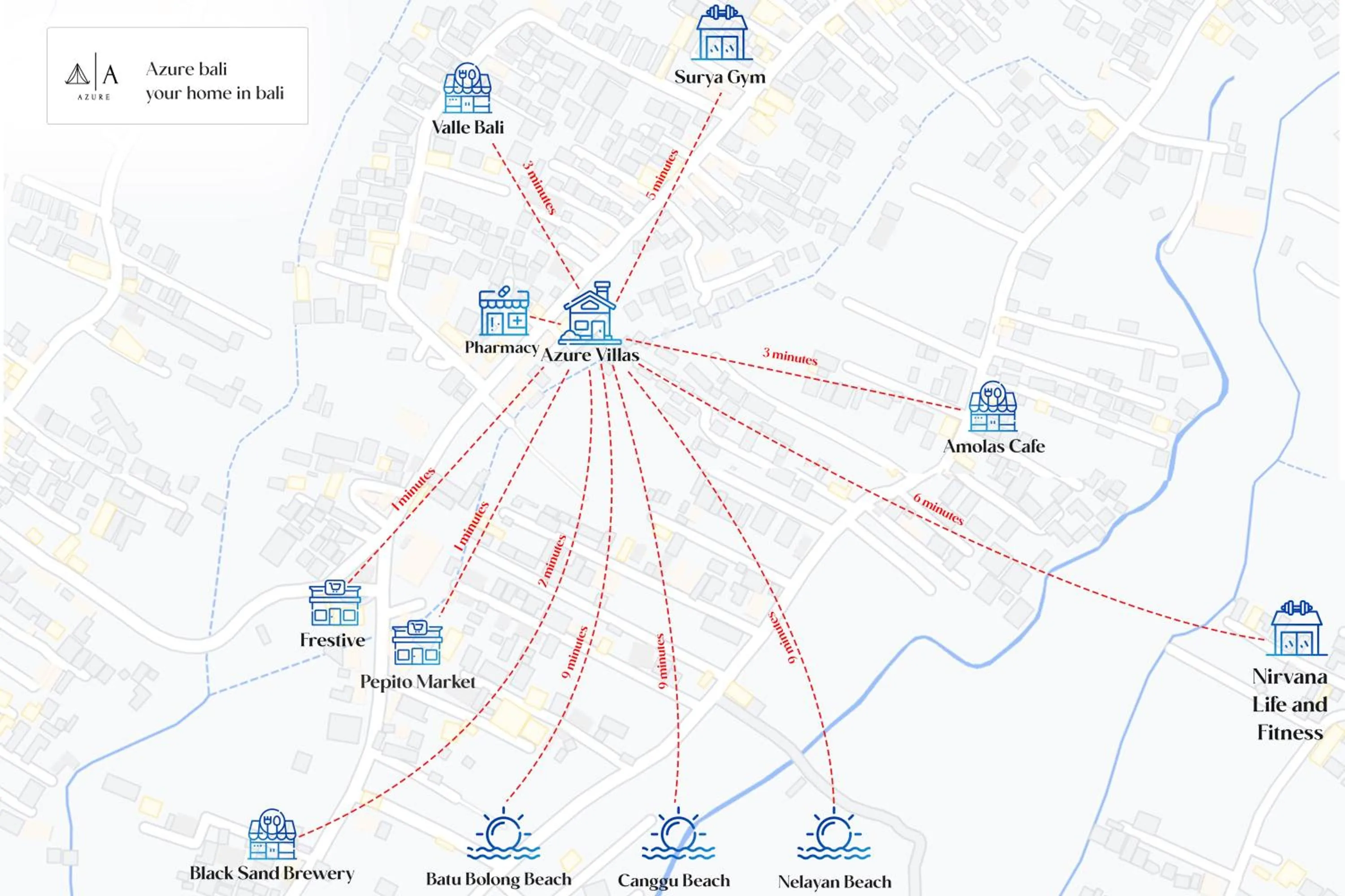 Restaurant/places to eat in Villa Affinity Canggu by Azure Great Location