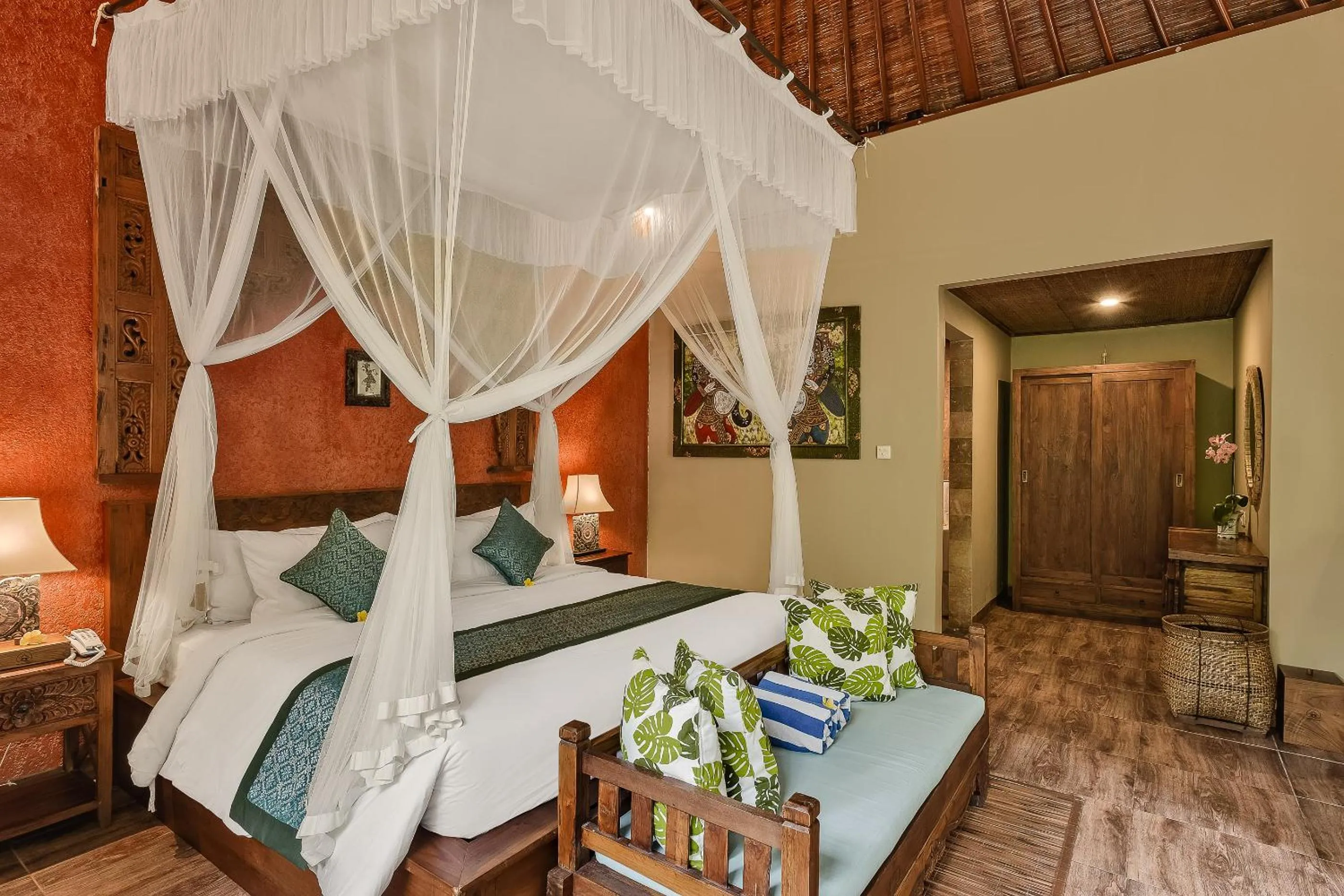 Bed in Teja Lokha Ubud Villa