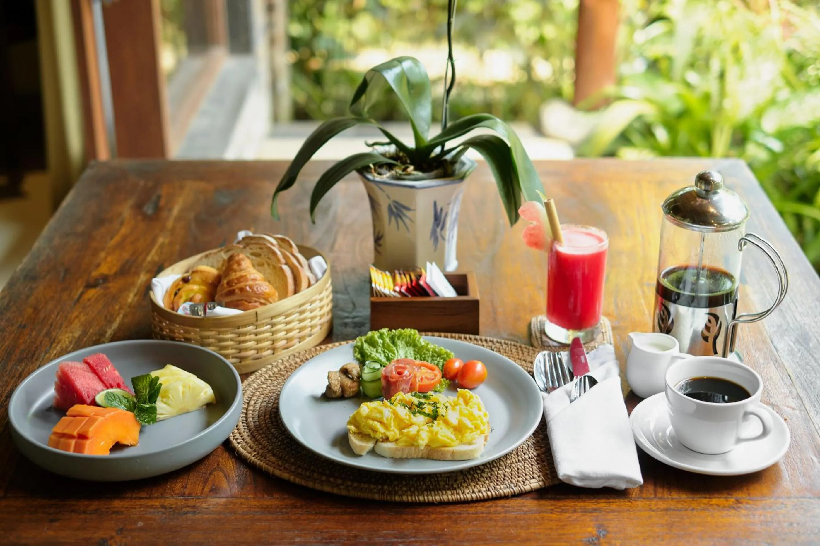 American breakfast in Teja Lokha Ubud Villa