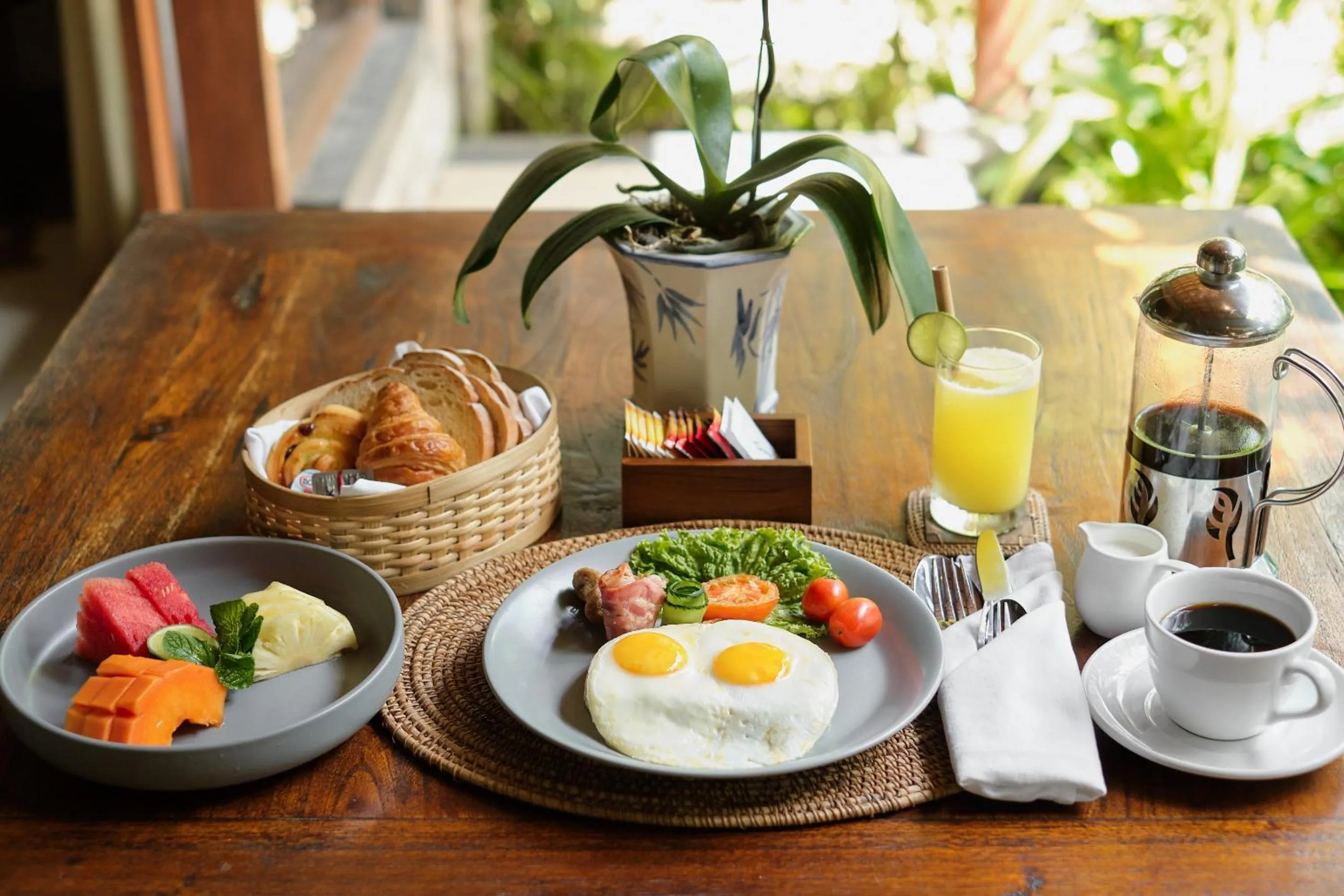 American breakfast in Teja Lokha Ubud Villa