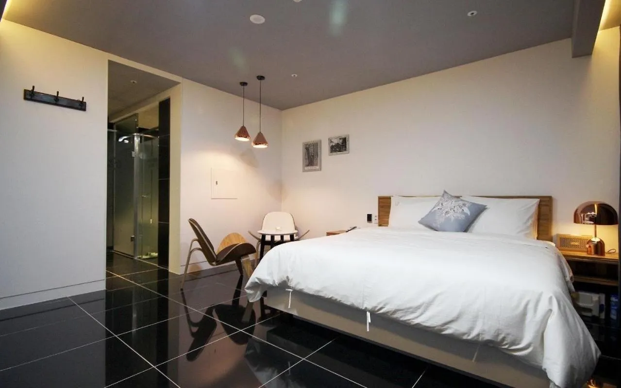 Bed in Ulsan Samsan Pandora Hotel