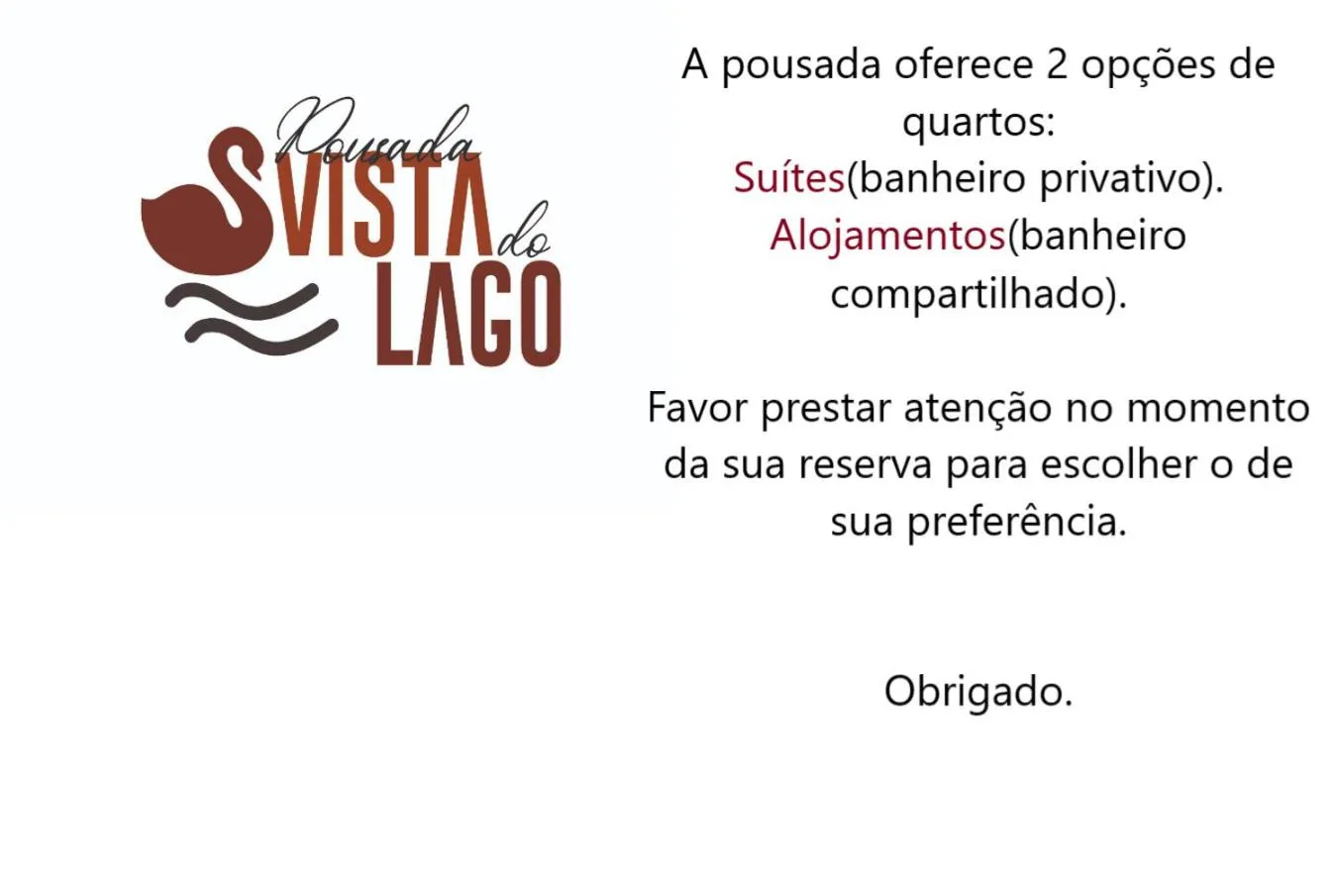 Property logo or sign in Pousada Vista do Lago - HOSTEL