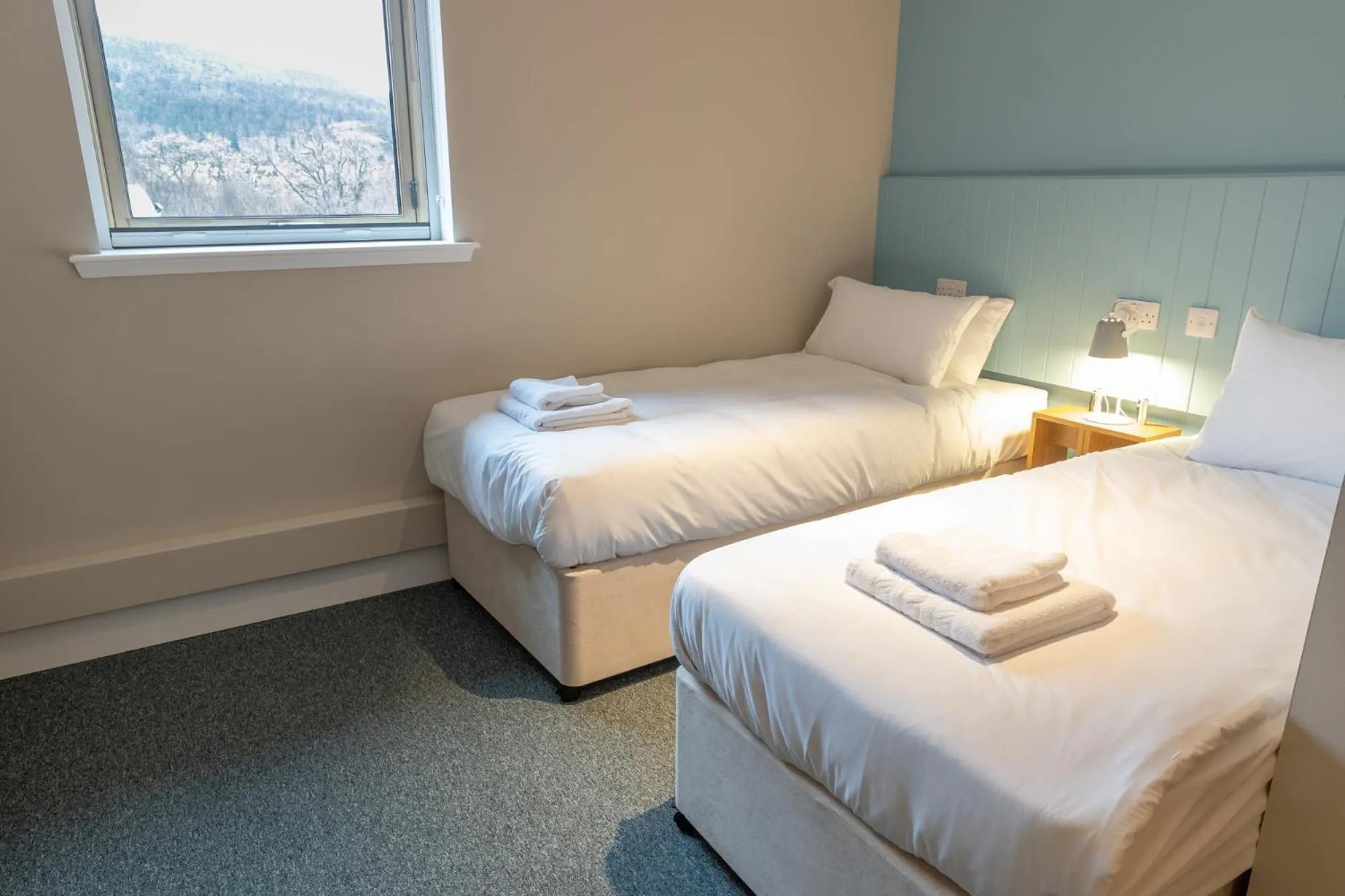 Bed in An Spiris Accommodation at Dundreggan Rewilding Centre