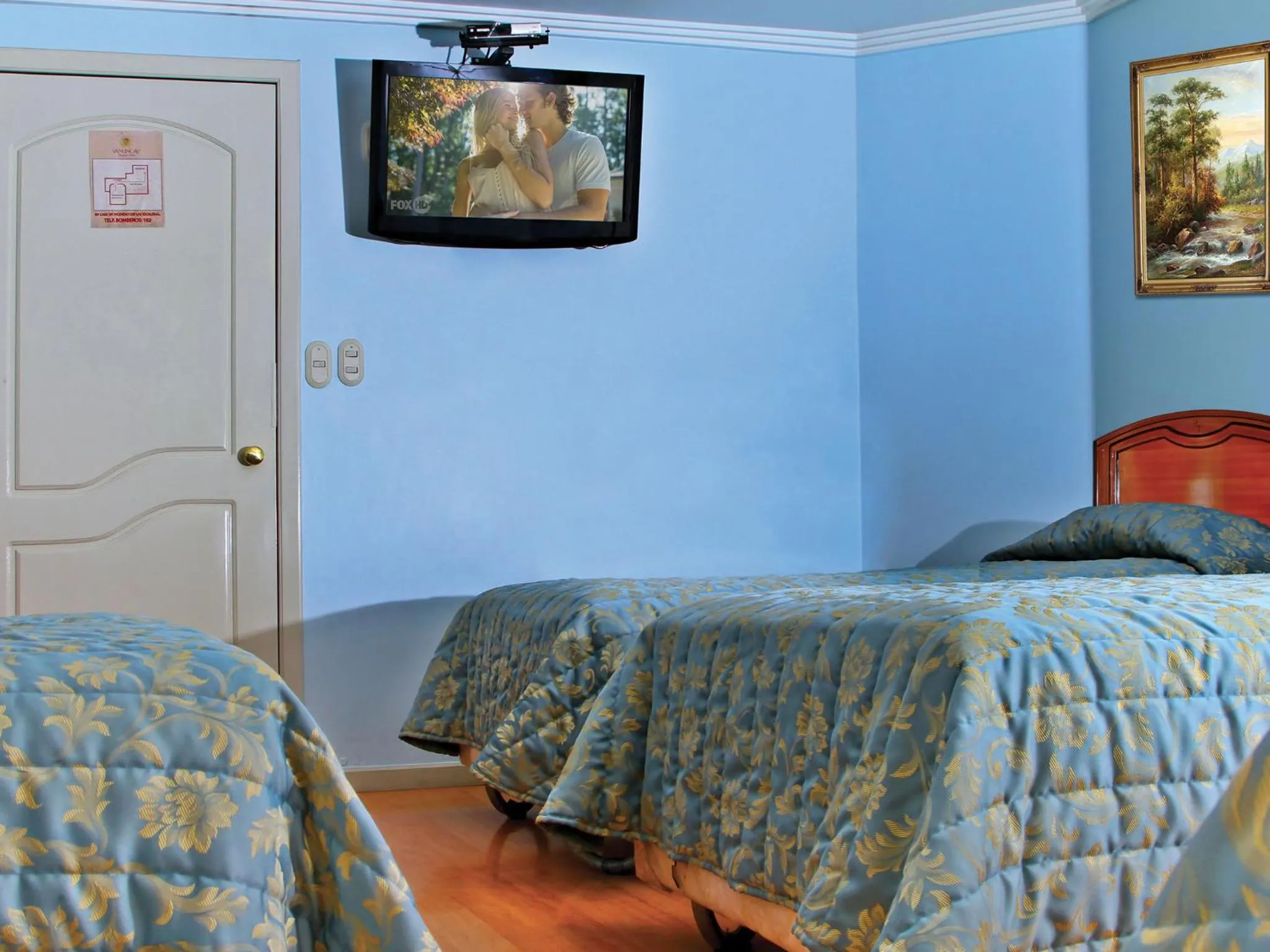 Bed in Hotel Yanuncay