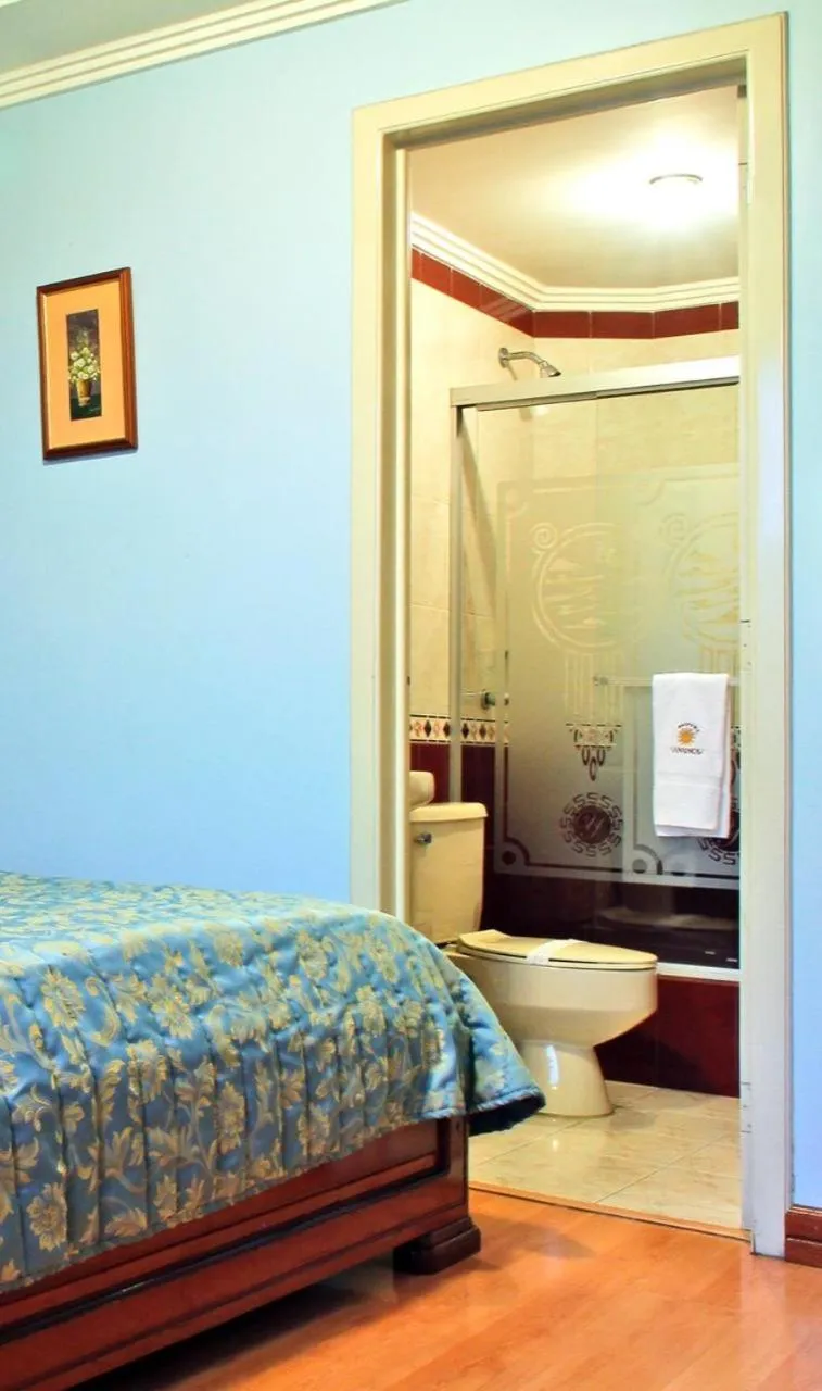 Bathroom, Bed in Hotel Yanuncay