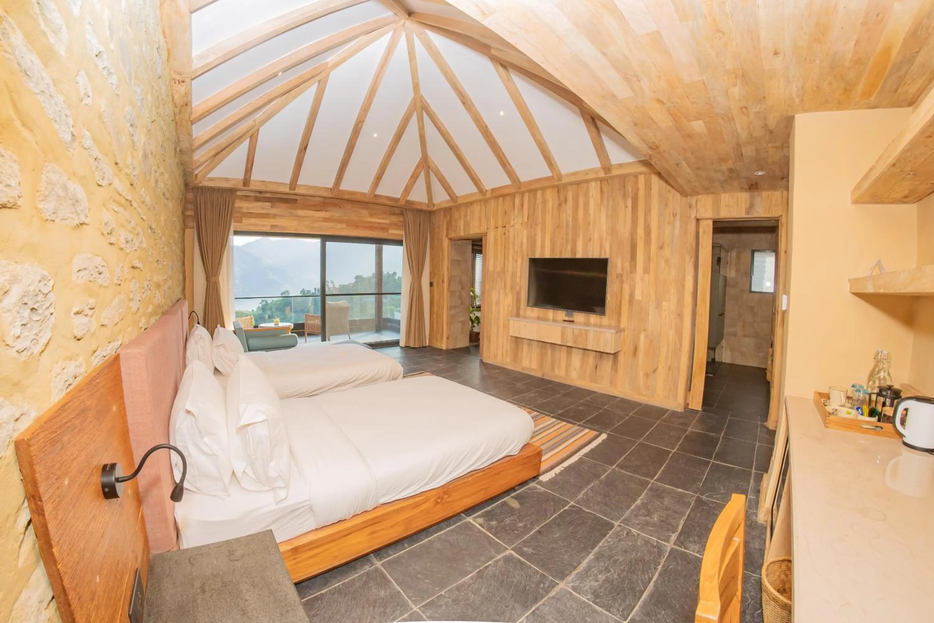 Bed in Dorje's Resort and Spa