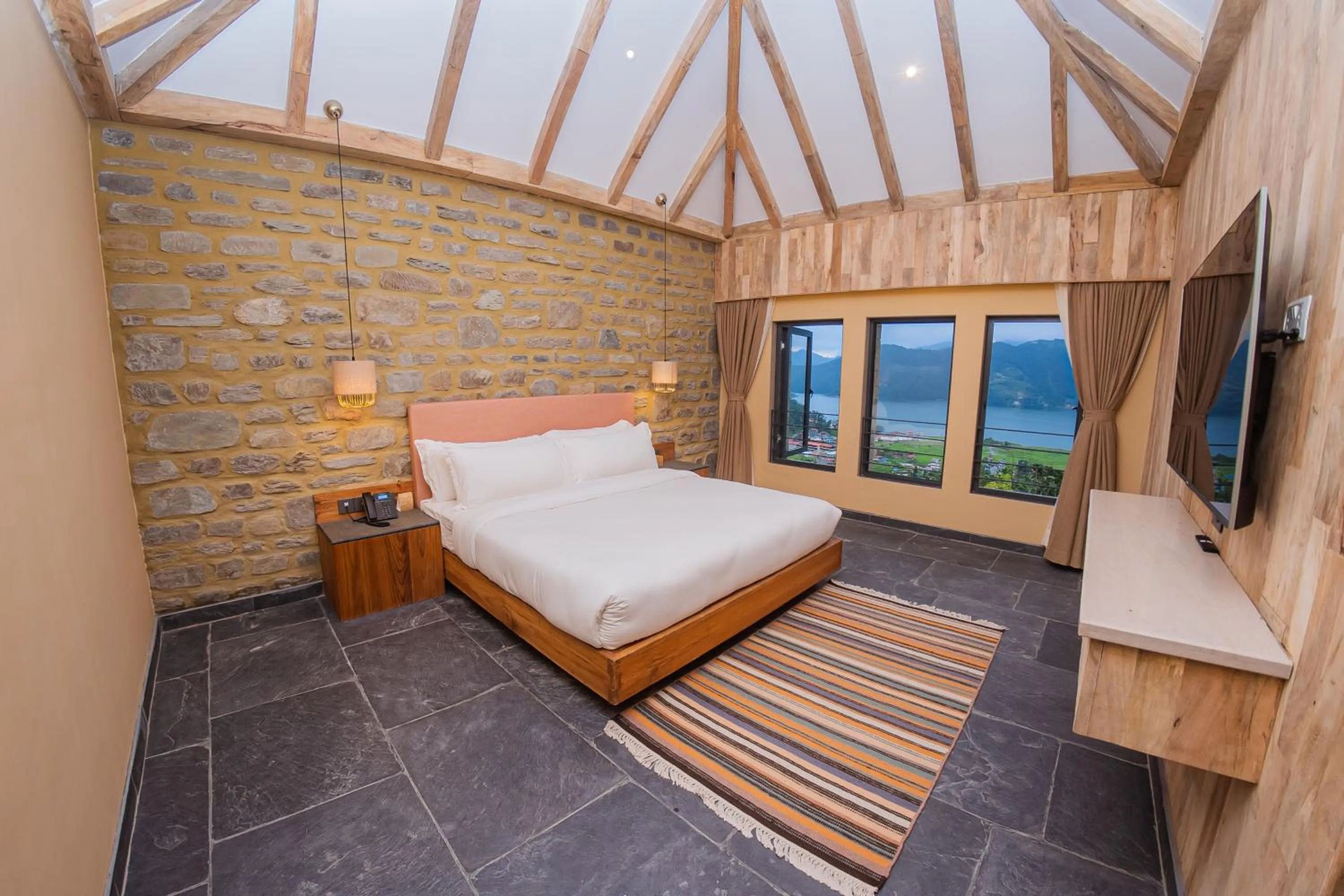 Bed in Dorje's Resort and Spa