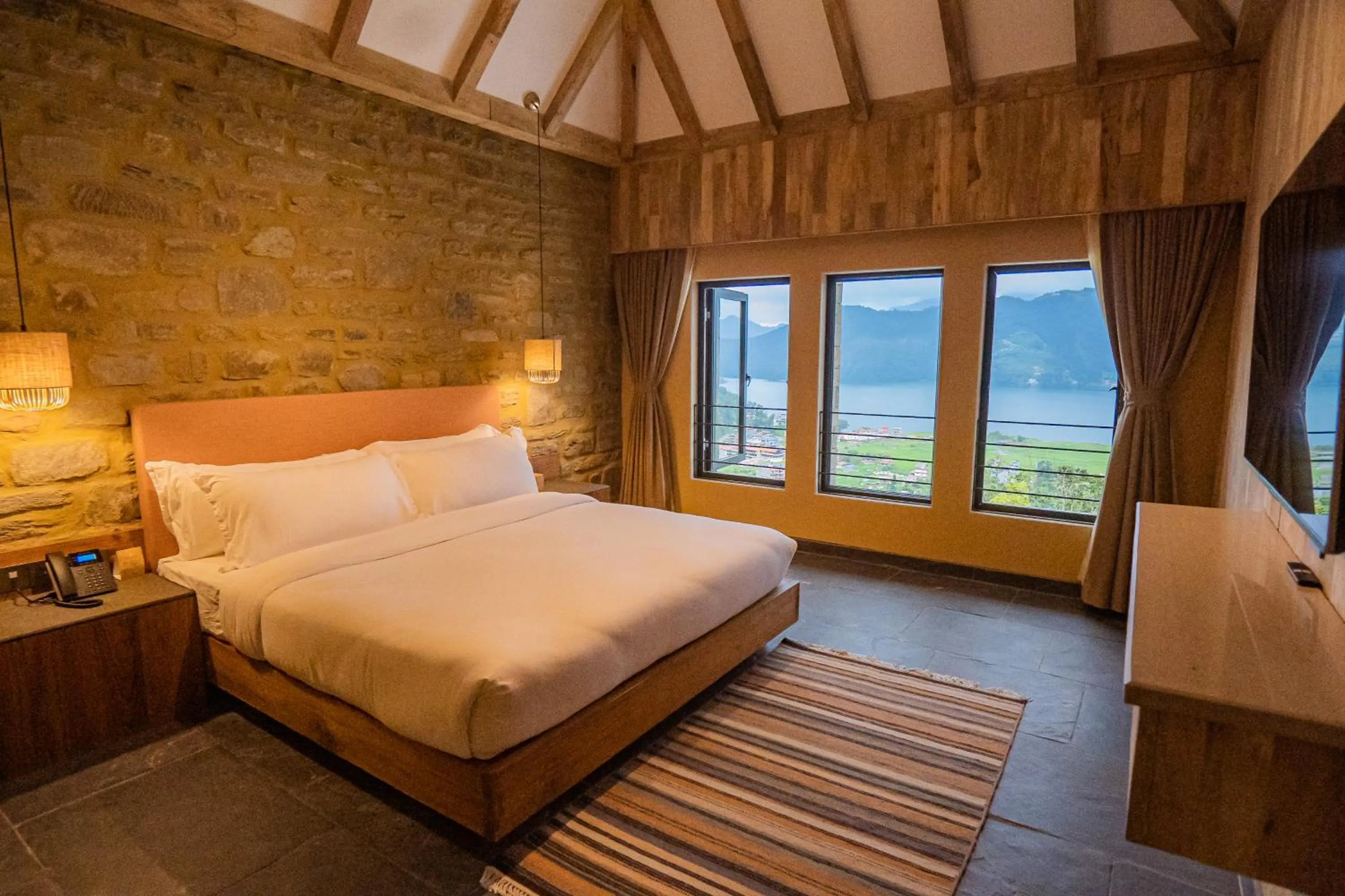 Bed in Dorje's Resort and Spa