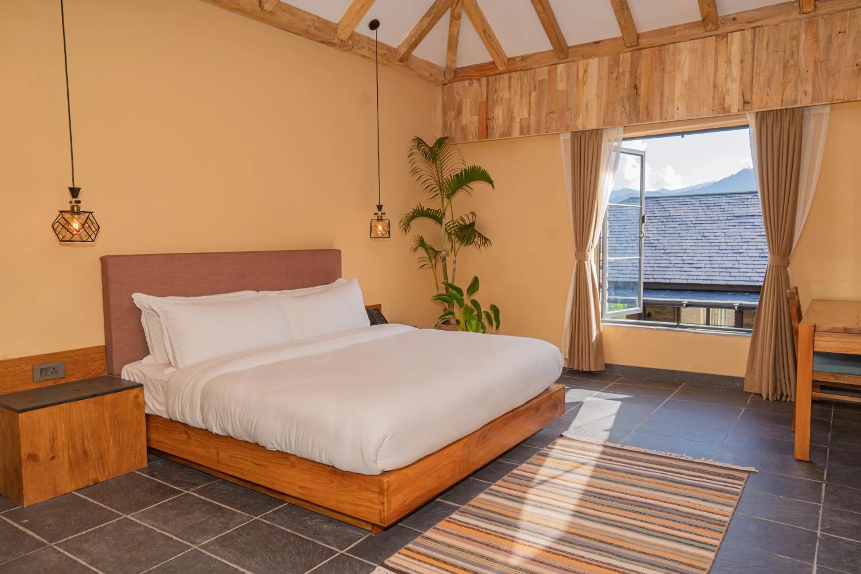 Bed in Dorje's Resort and Spa